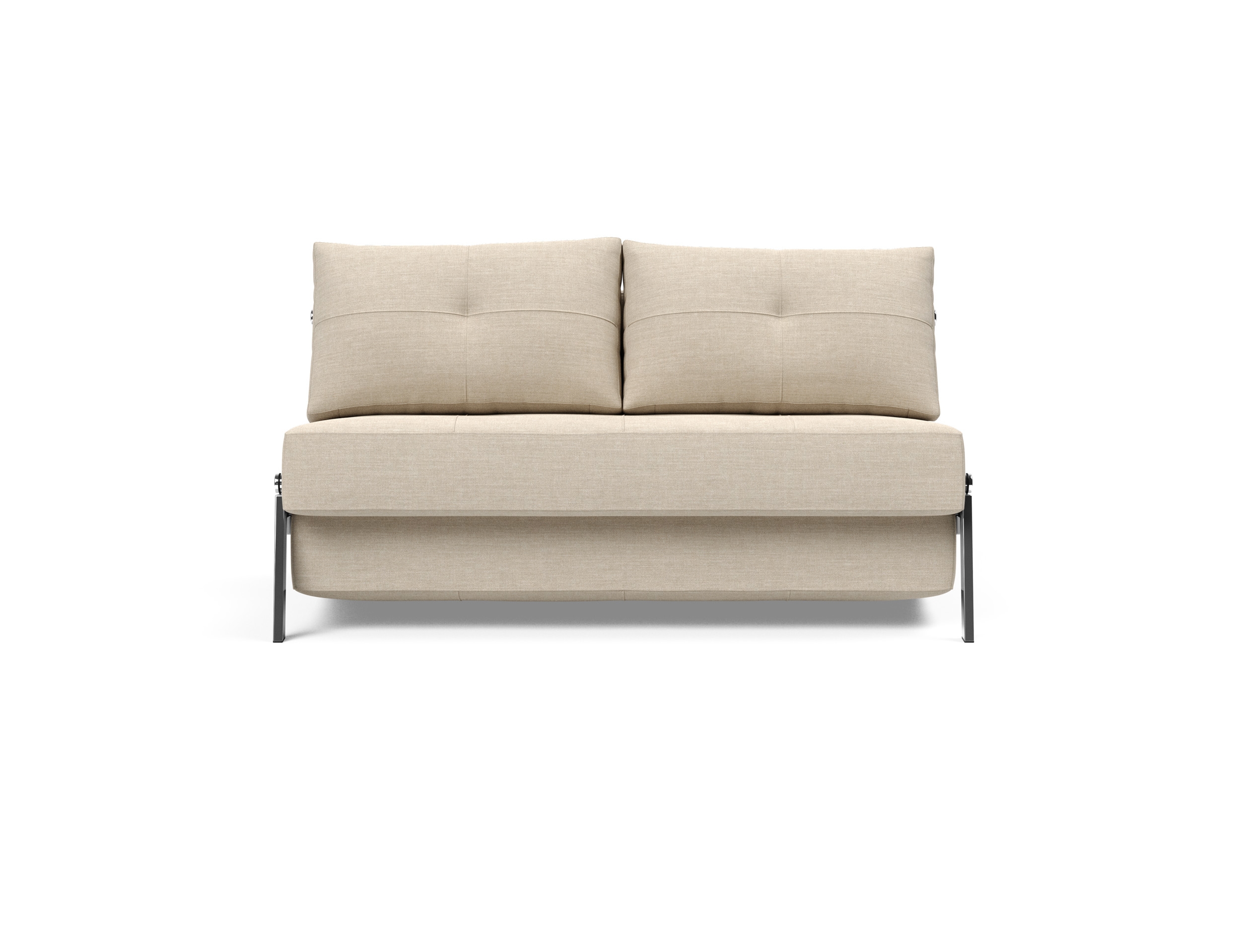 Cubed Deluxe Fabric Sofa Bed w/Chrome Legs, Full Size