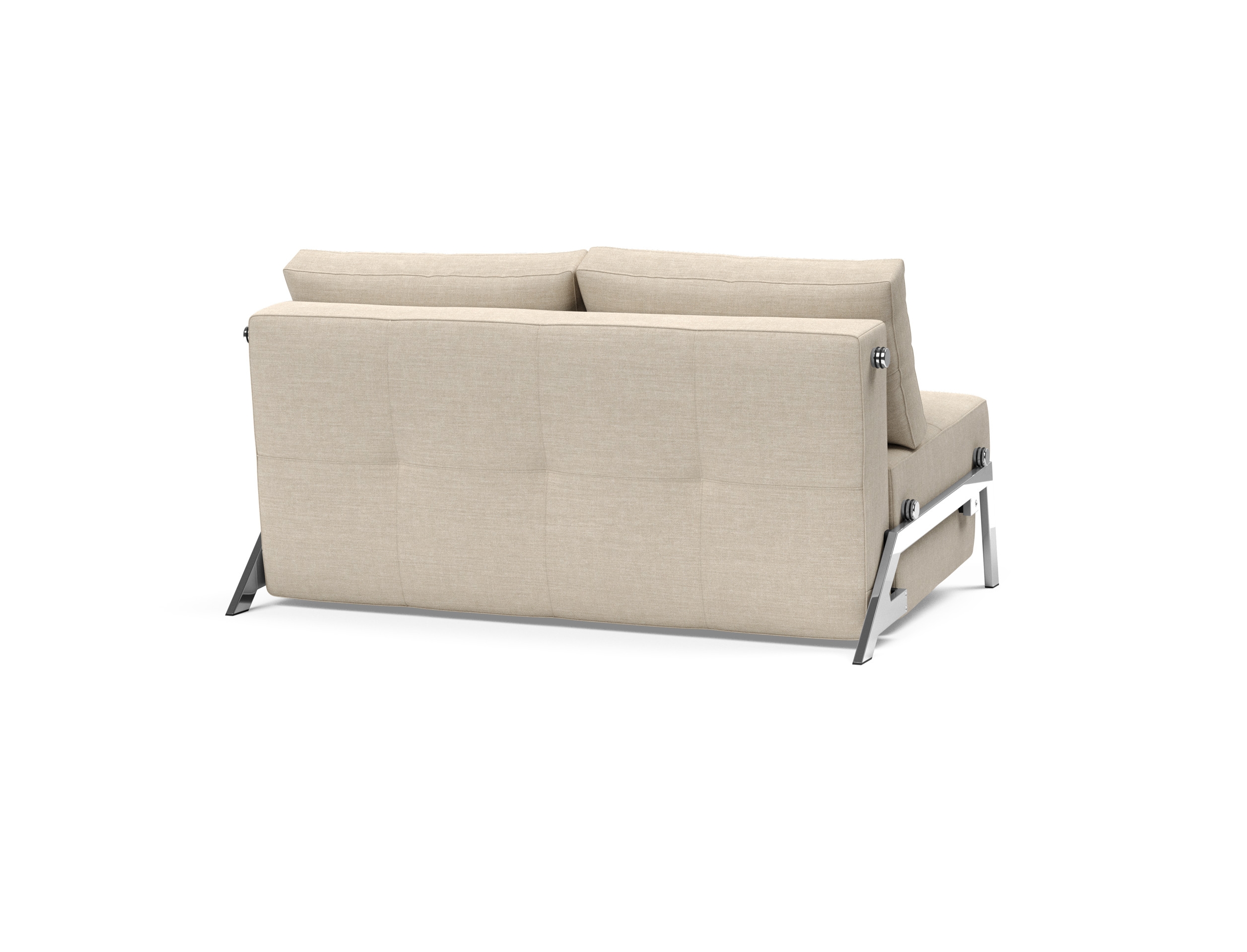 Cubed Deluxe Fabric Sofa Bed w/Chrome Legs, Full Size