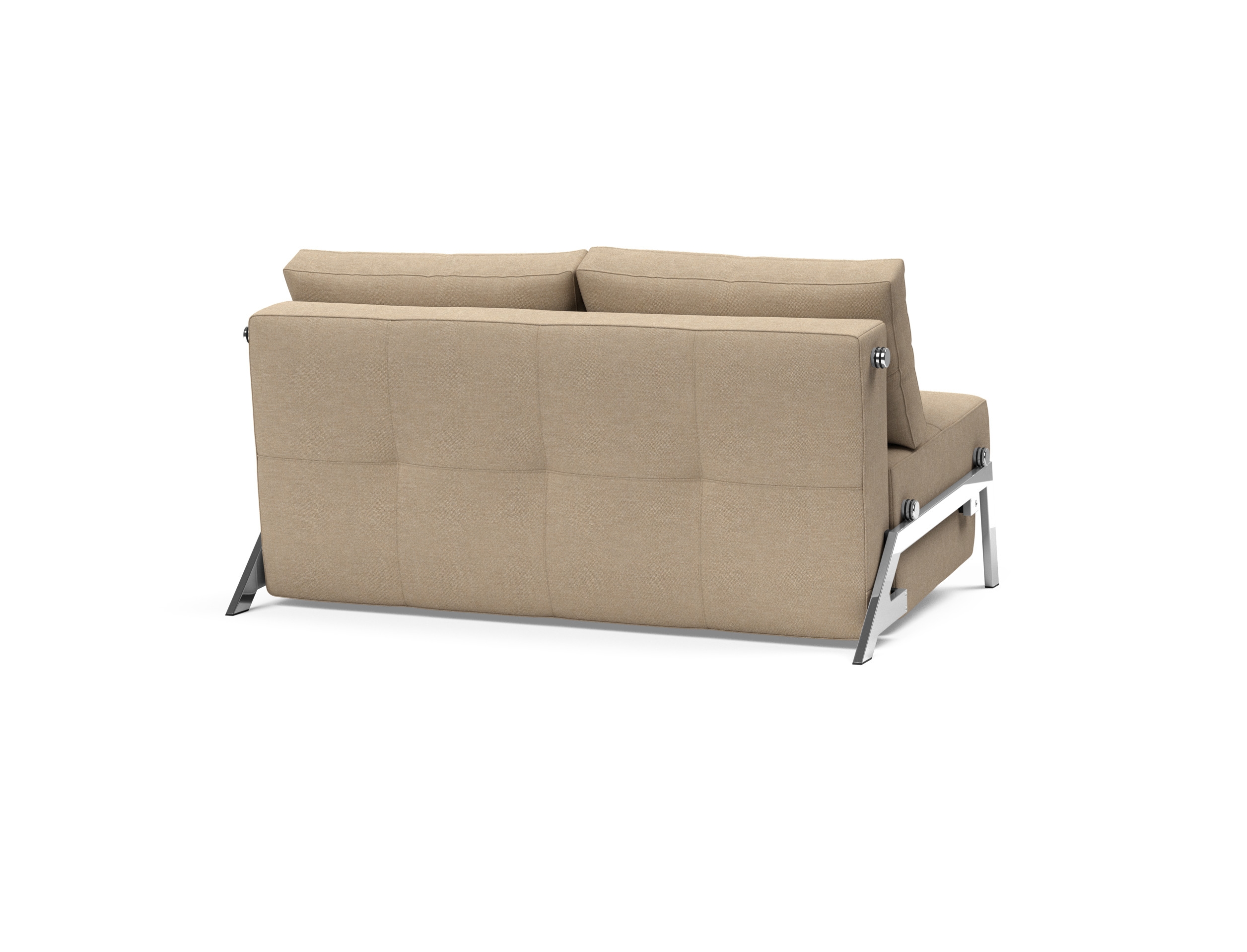 Cubed Deluxe Fabric Sofa Bed w/Chrome Legs, Full Size