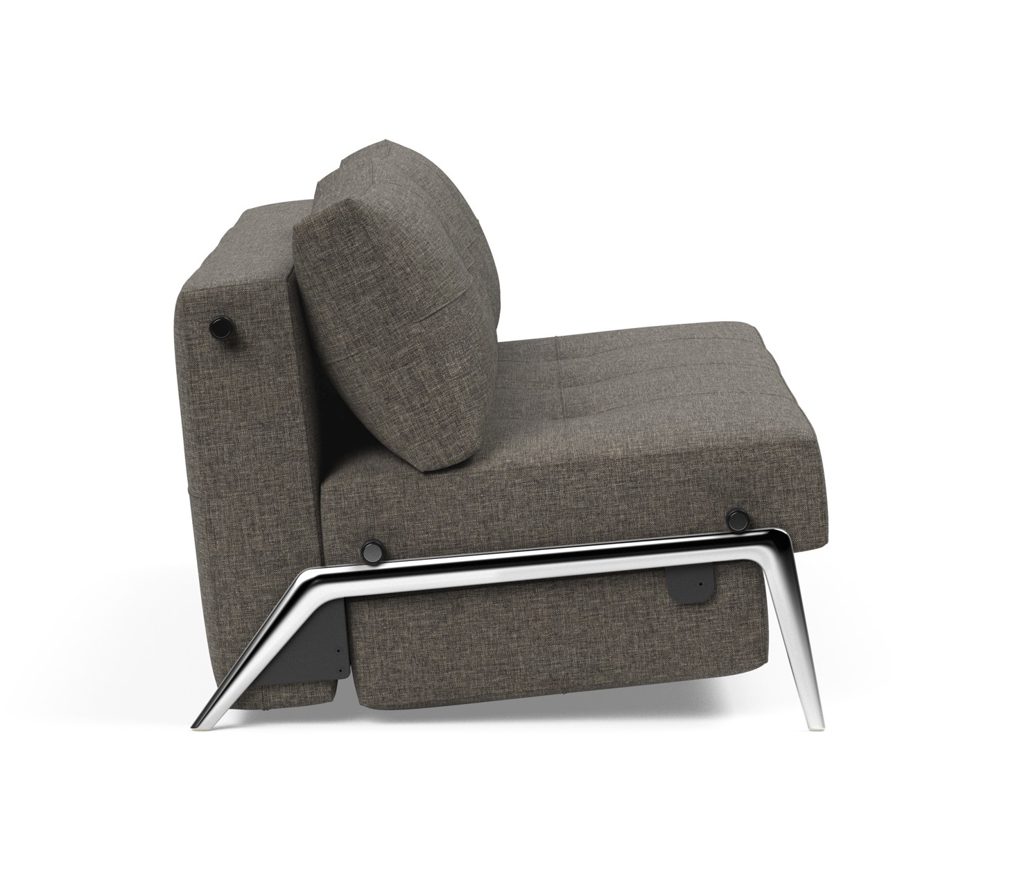 Cubed Deluxe Fabric Sofa Bed w/Aluminum Legs, Queen Size
