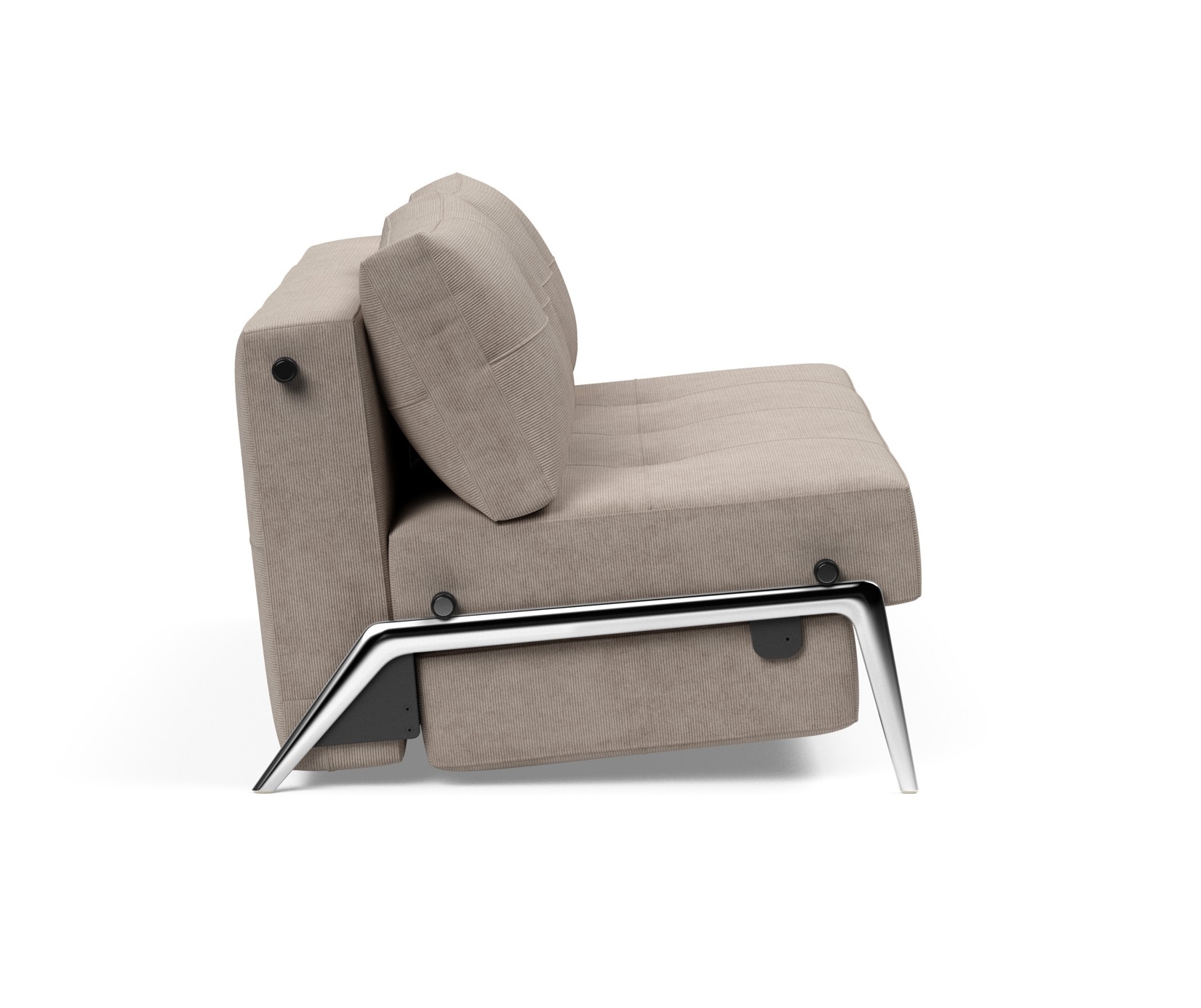 Cubed Deluxe Fabric Sofa Bed w/Aluminum Legs, Queen Size