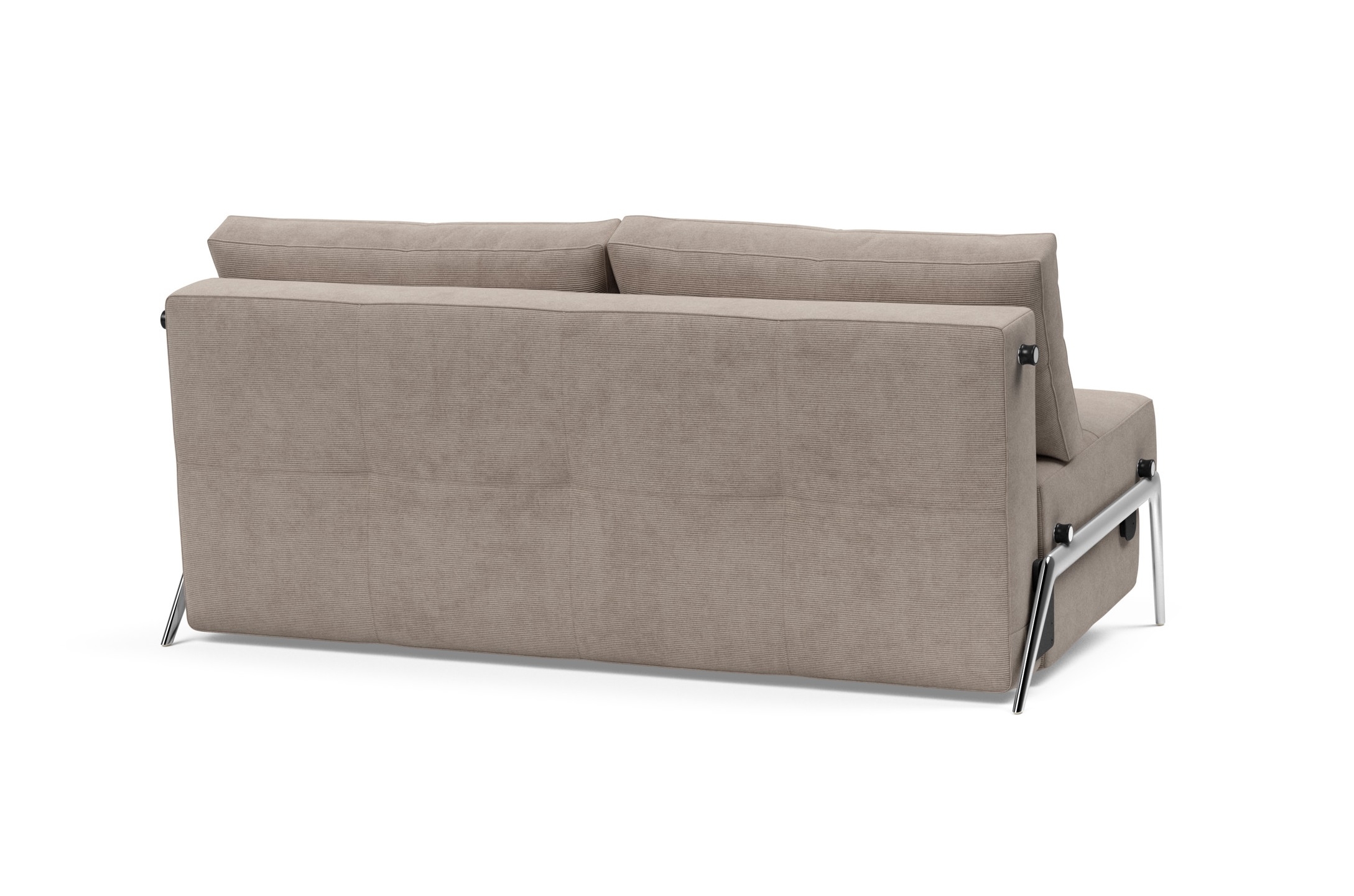 Cubed Deluxe Fabric Sofa Bed w/Aluminum Legs, Queen Size