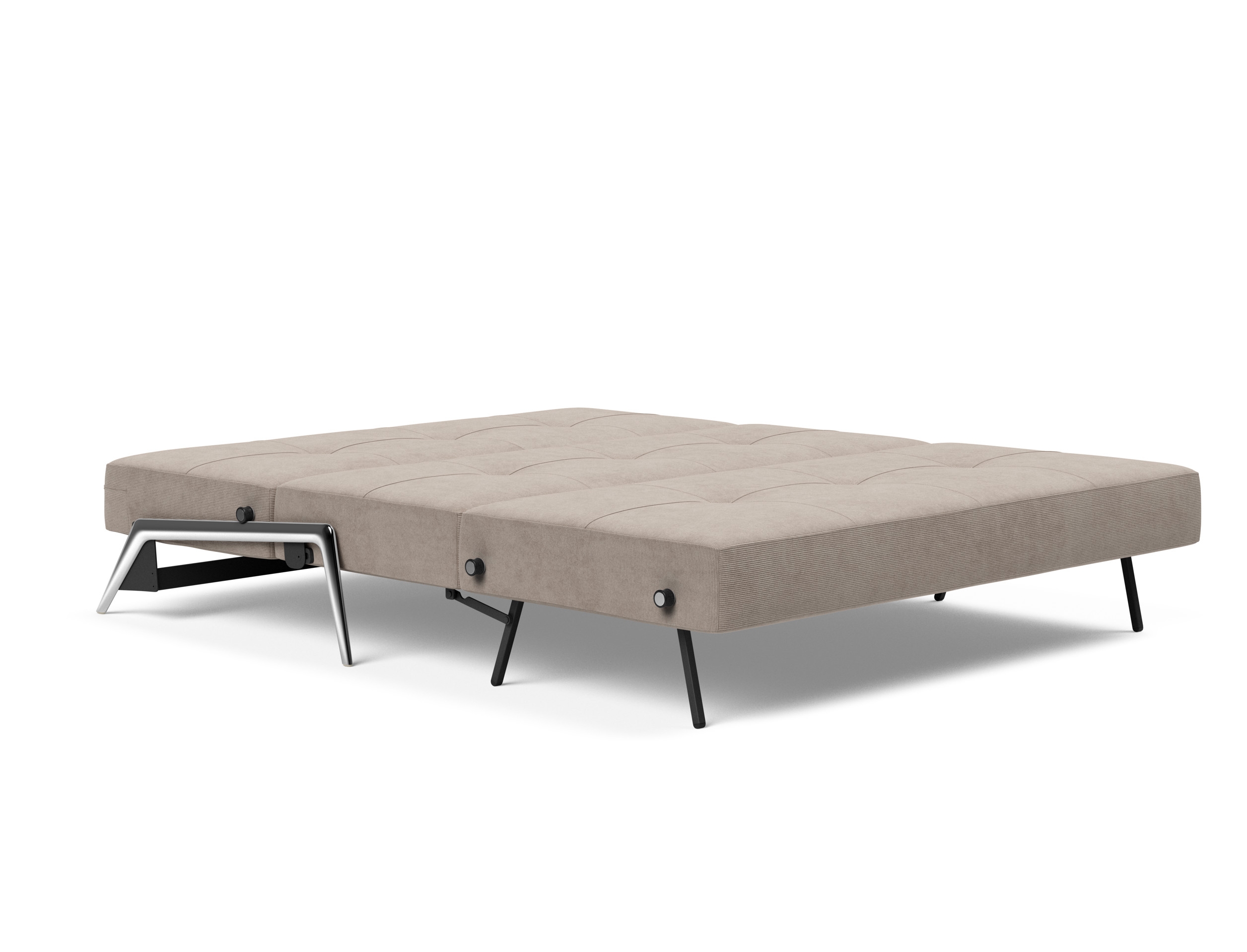 Cubed Deluxe Fabric Sofa Bed w/Aluminum Legs, Queen Size