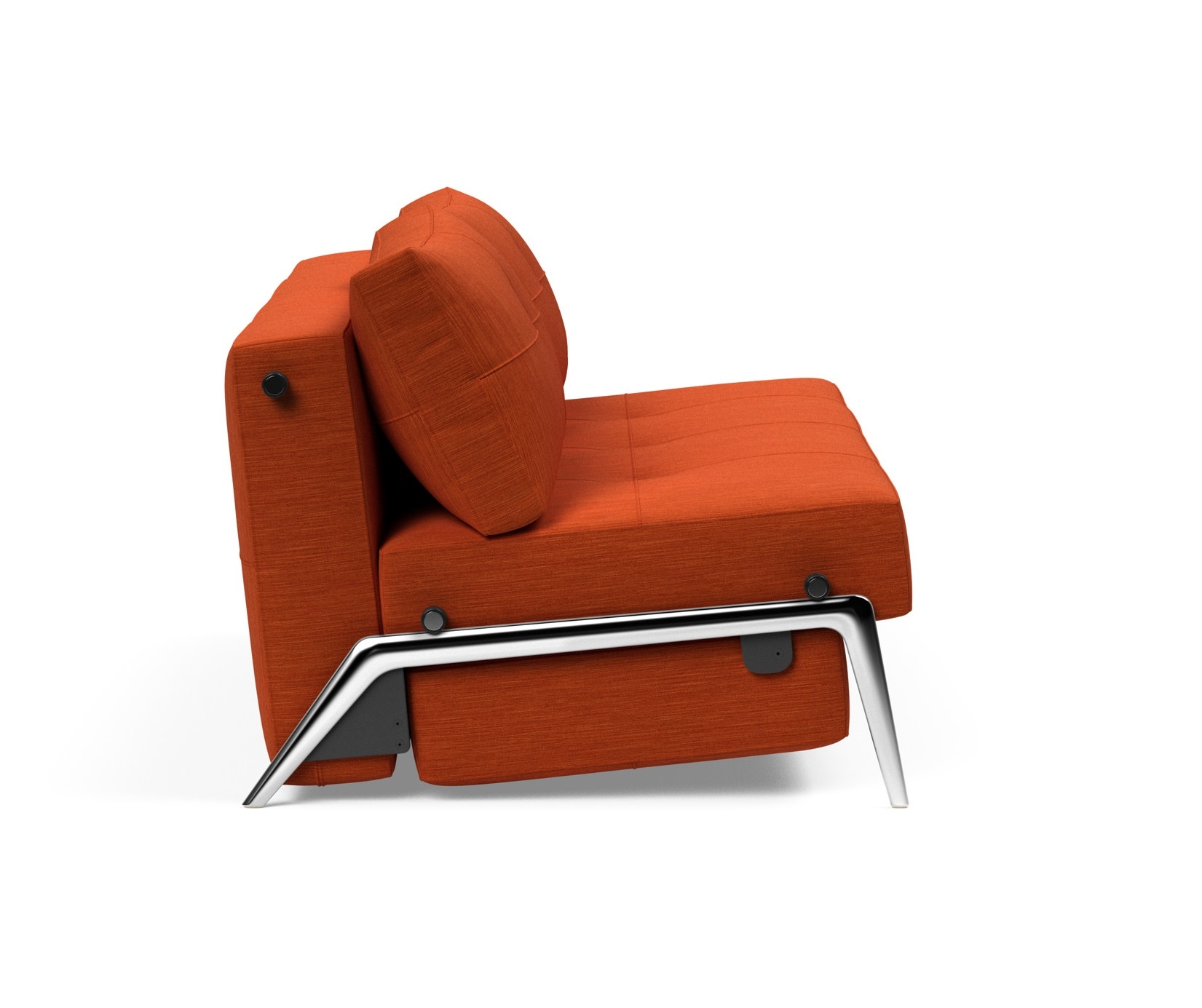 Cubed Deluxe Fabric Sofa Bed w/Aluminum Legs, Queen Size