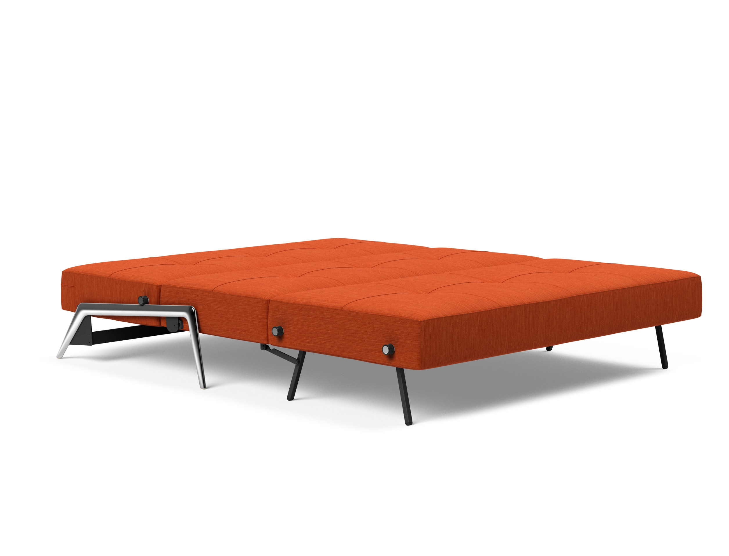Cubed Deluxe Fabric Sofa Bed w/Aluminum Legs, Queen Size