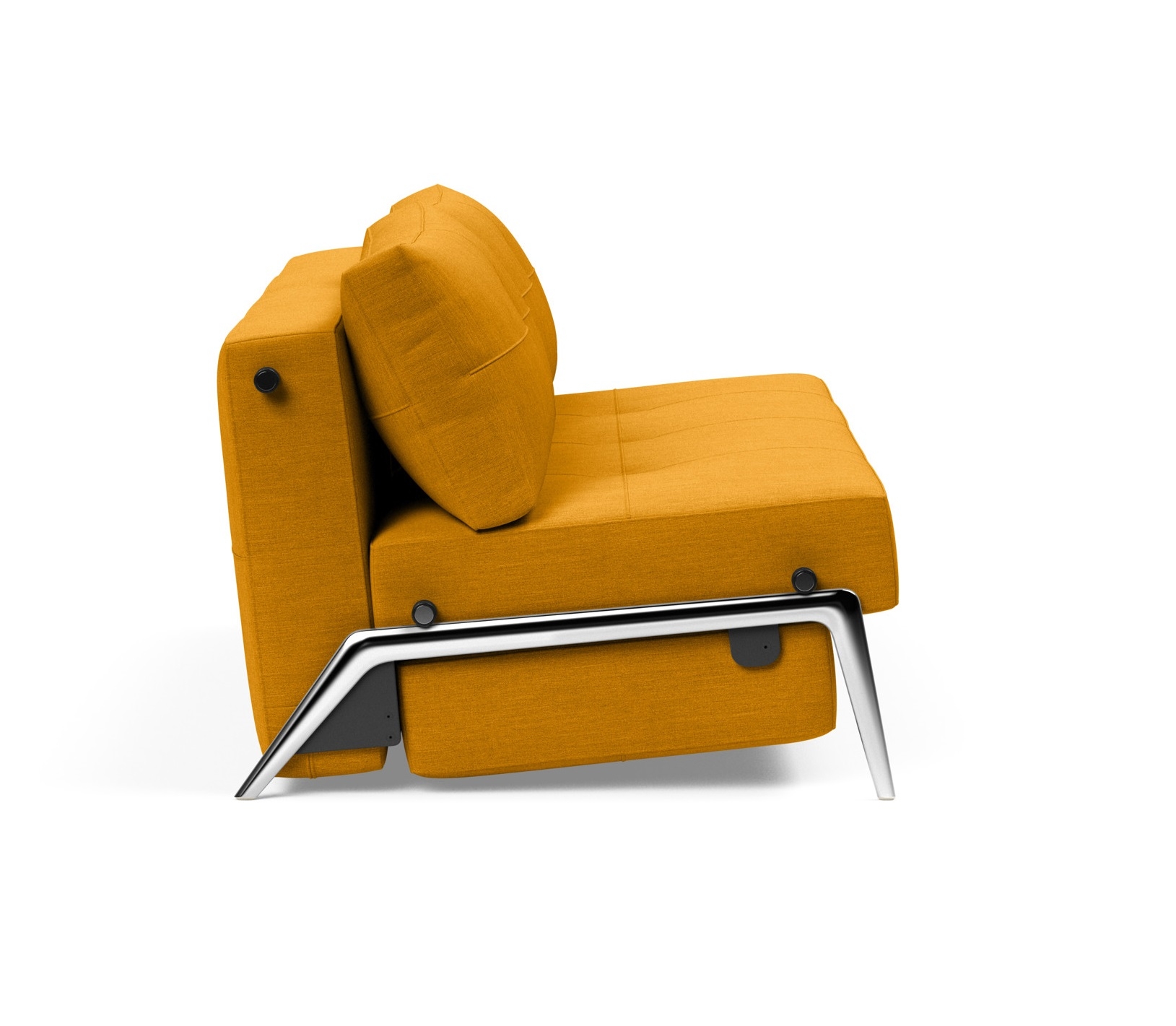 Cubed Deluxe Fabric Sofa Bed w/Aluminum Legs, Queen Size