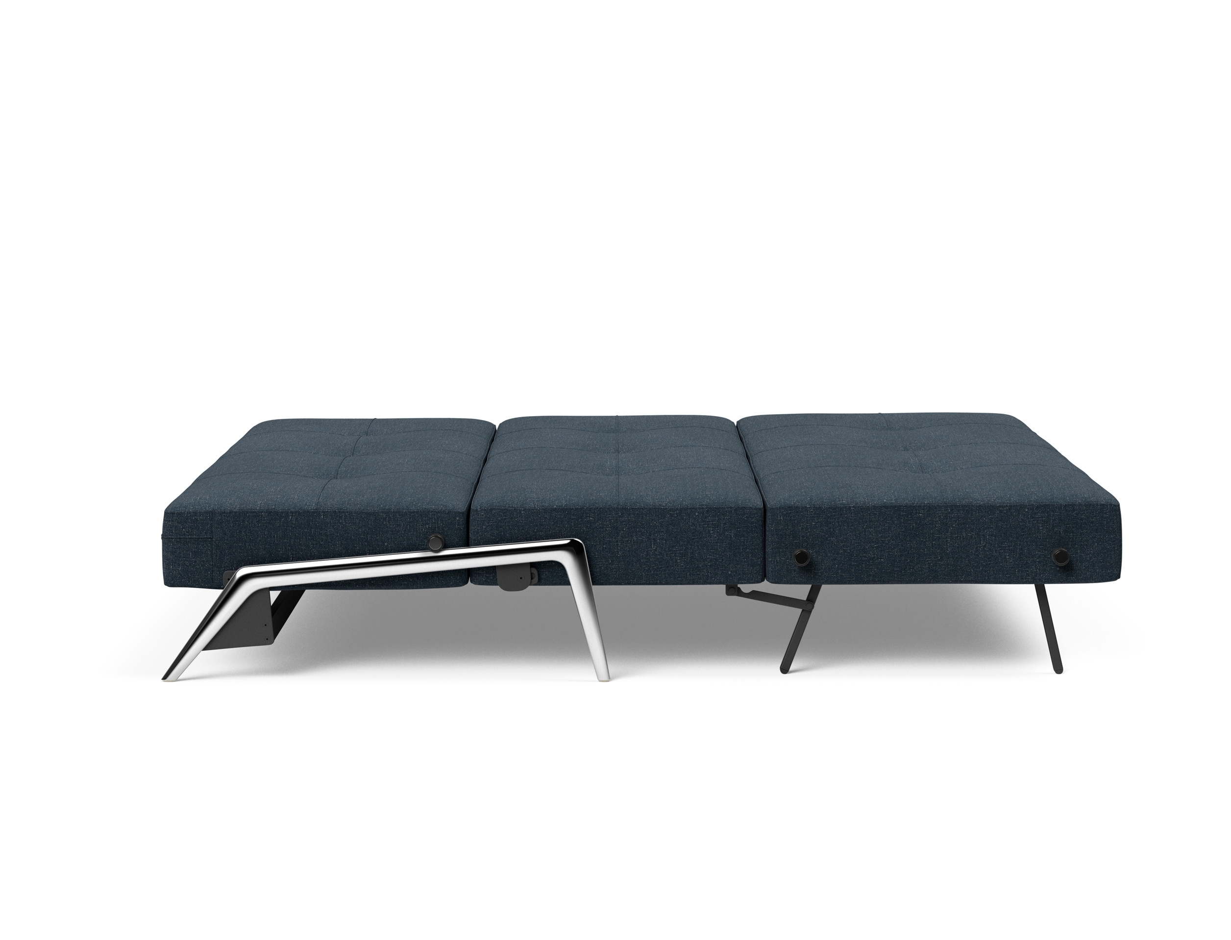 Cubed Deluxe Fabric Sofa Bed w/Aluminum Legs, Queen Size