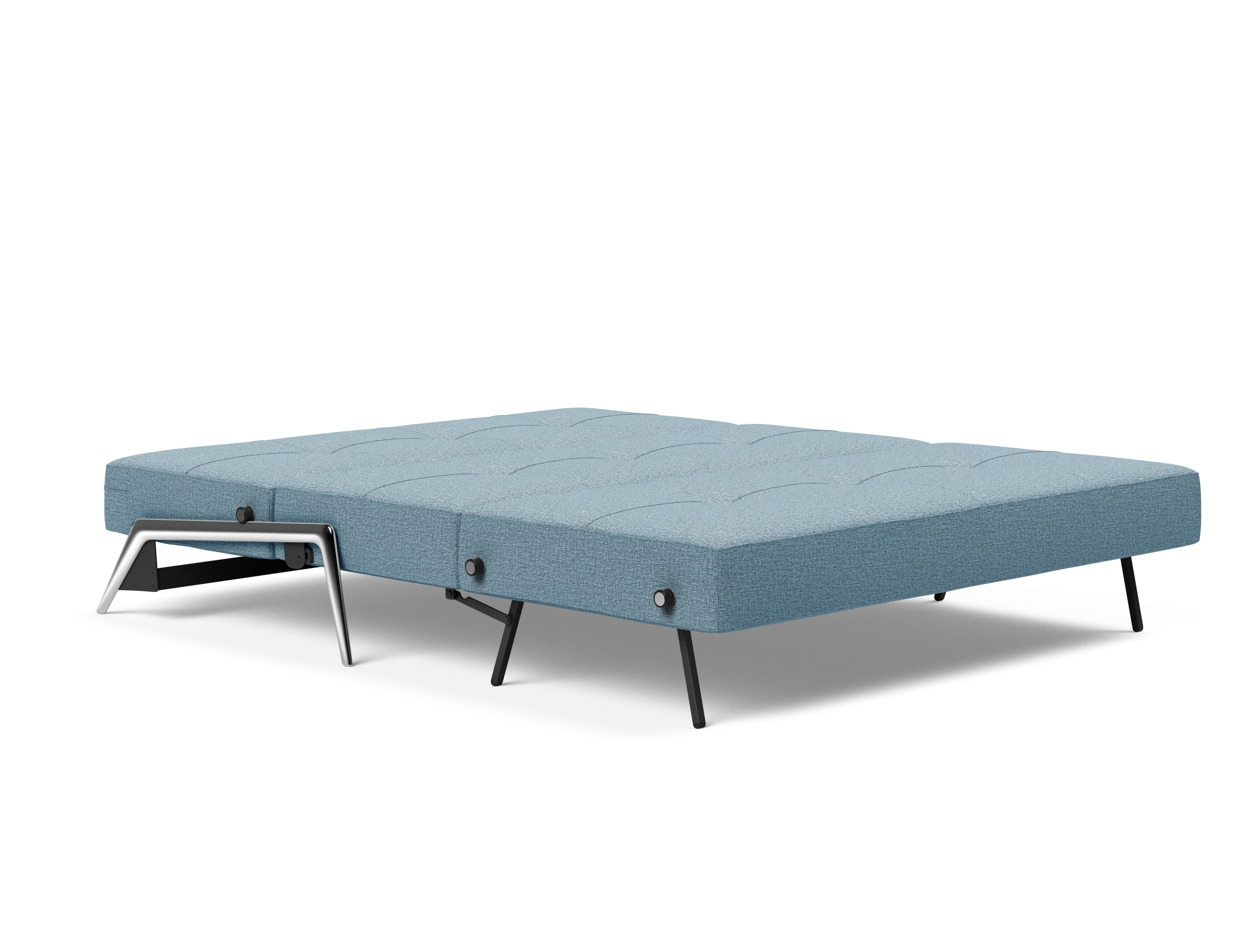 Cubed Deluxe Fabric Sofa Bed w/Aluminum Legs, Queen Size
