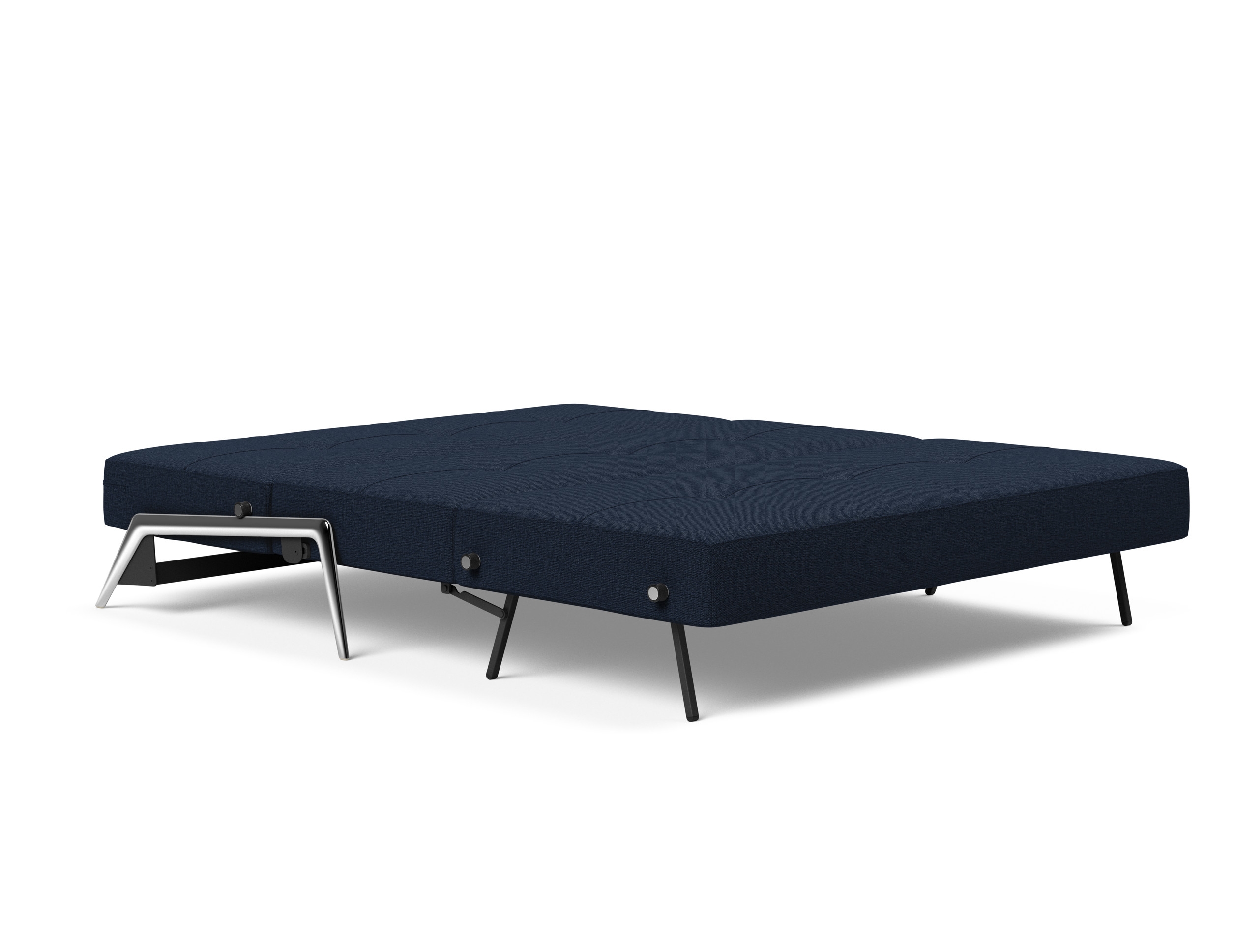 Cubed Deluxe Fabric Sofa Bed w/Aluminum Legs, Queen Size
