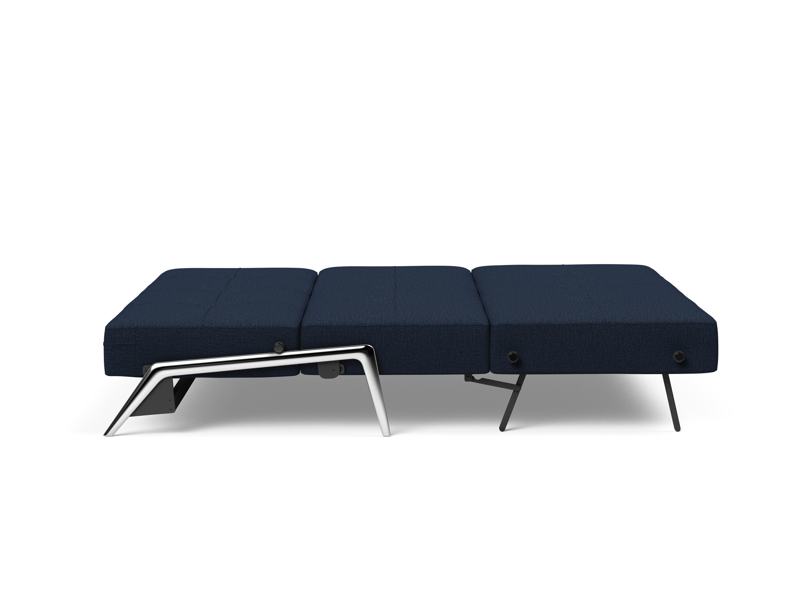 Cubed Deluxe Fabric Sofa Bed w/Aluminum Legs, Queen Size