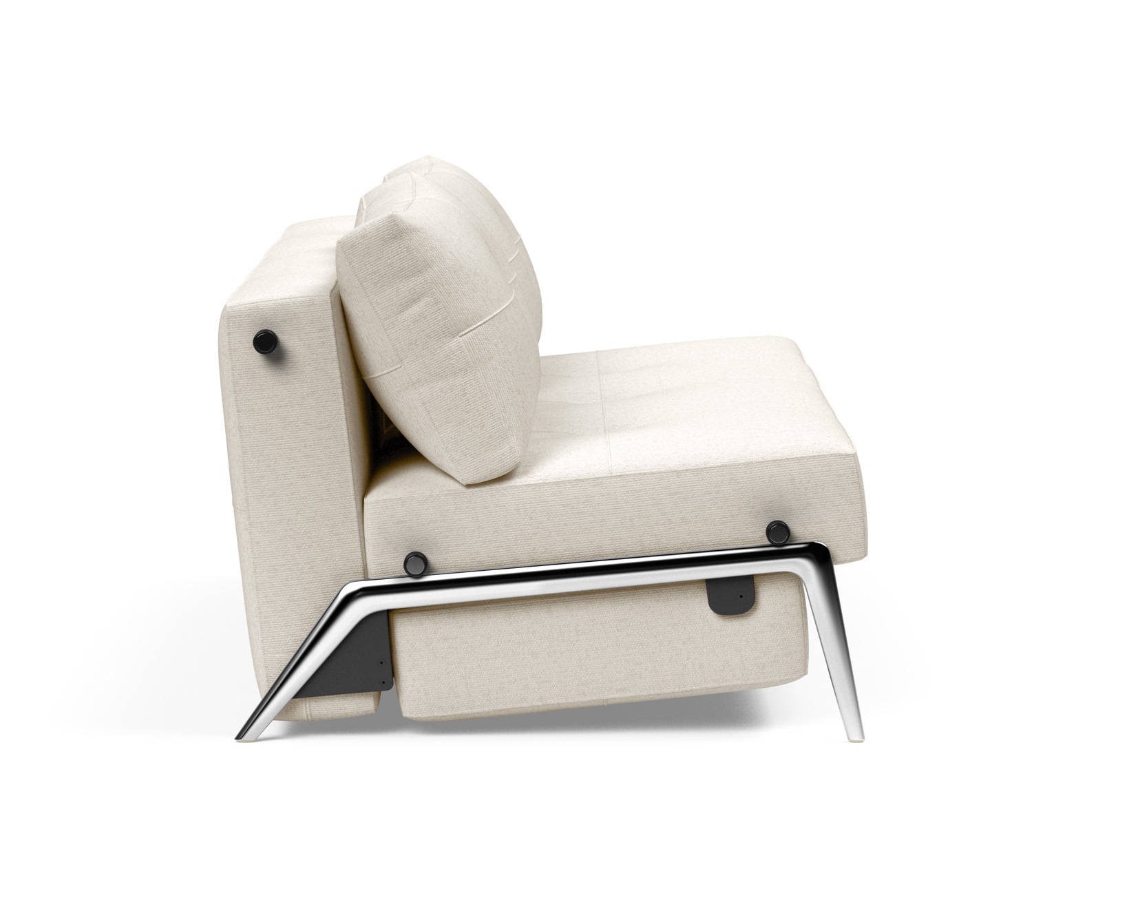 Cubed Deluxe Fabric Sofa Bed w/Aluminum Legs, Queen Size
