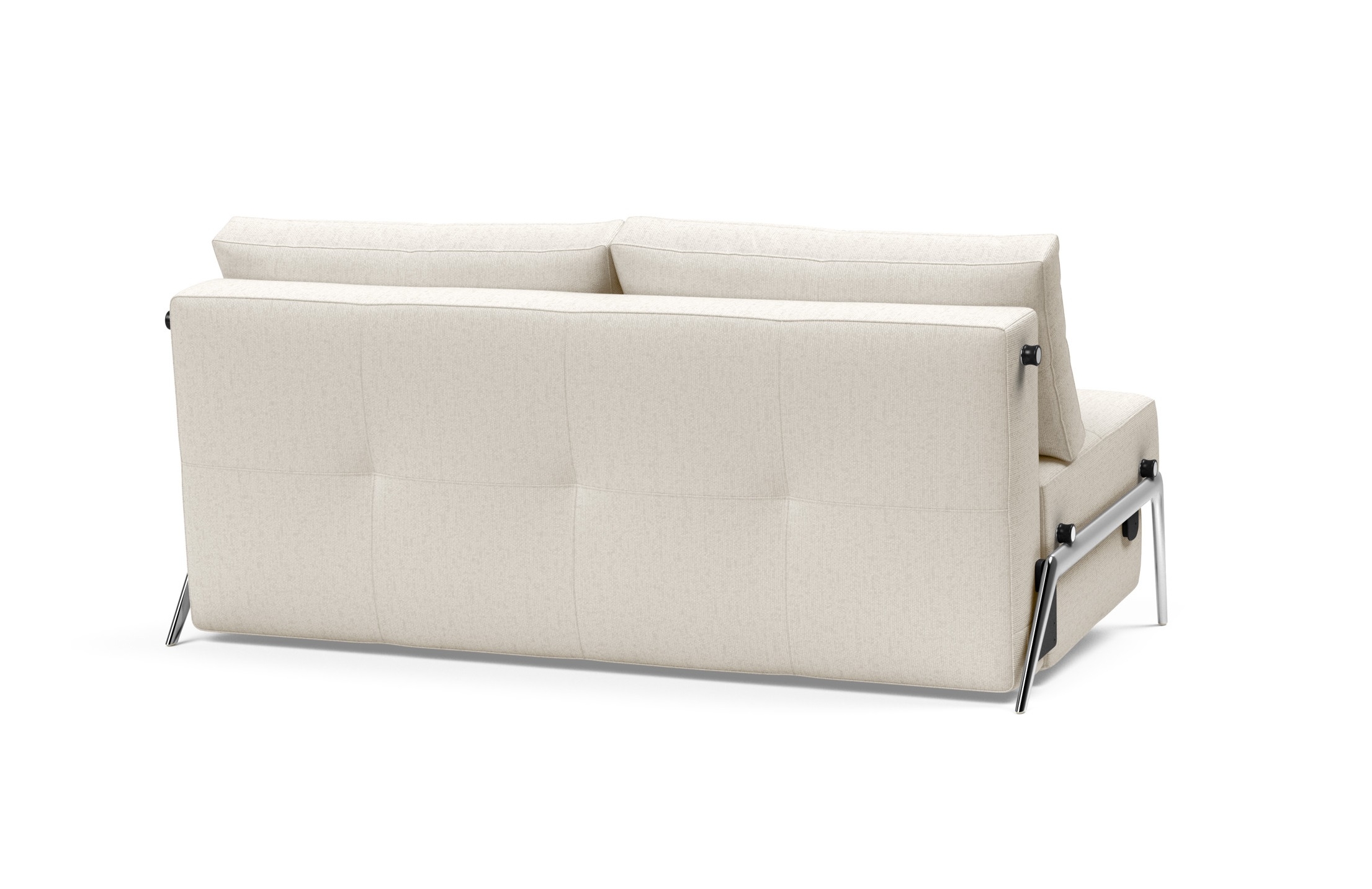 Cubed Deluxe Fabric Sofa Bed w/Aluminum Legs, Queen Size