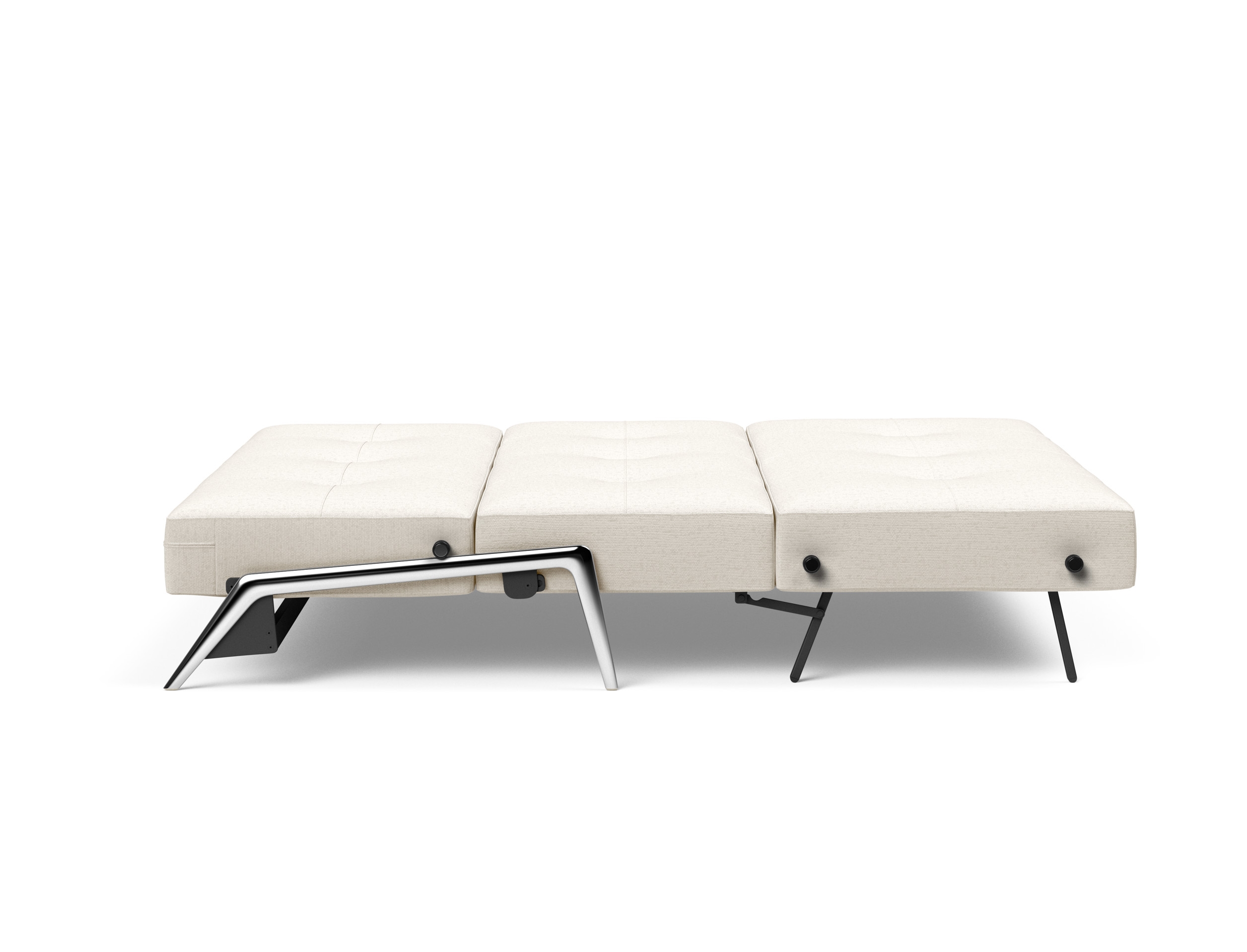Cubed Deluxe Fabric Sofa Bed w/Aluminum Legs, Queen Size