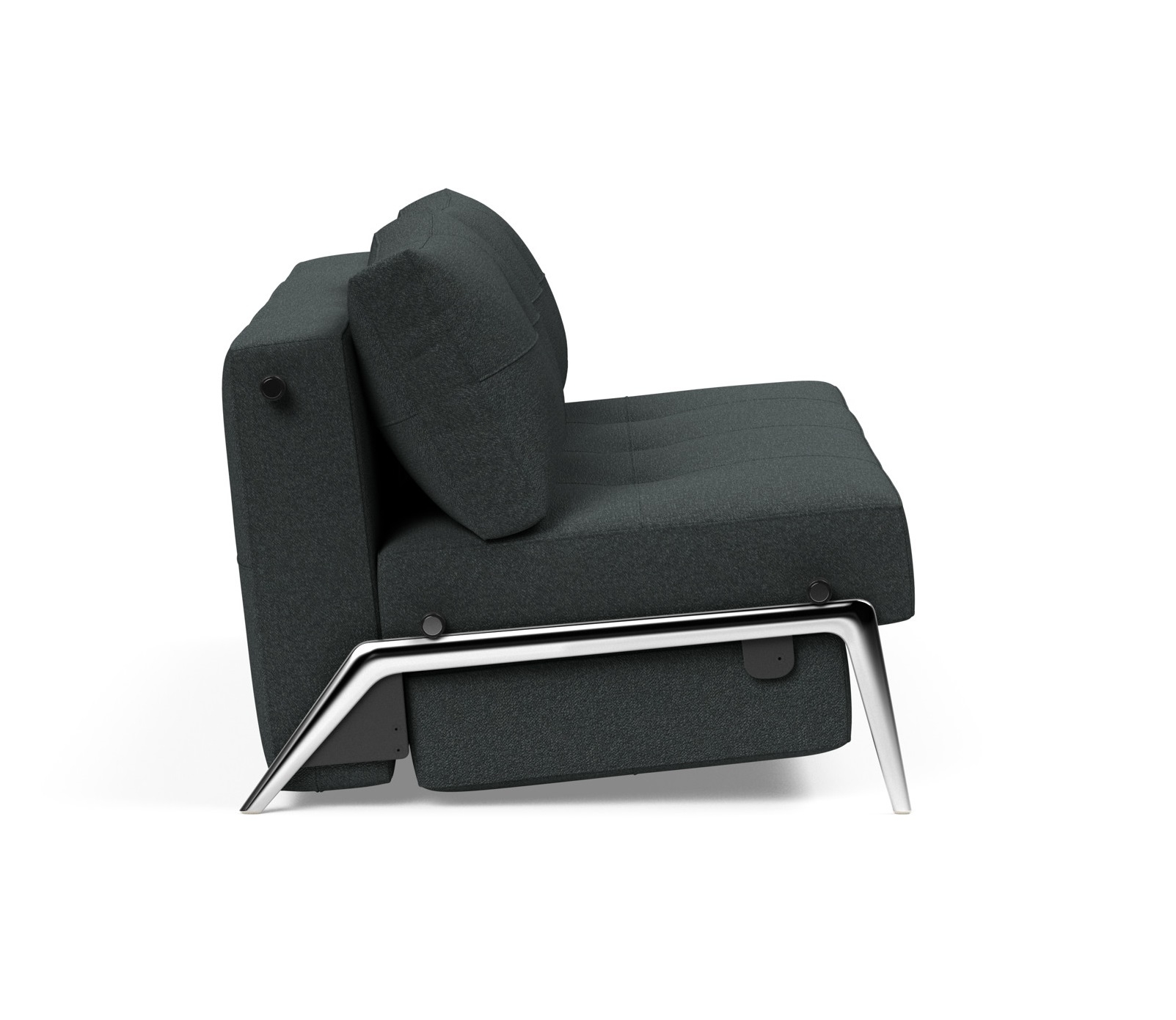 Cubed Deluxe Fabric Sofa Bed w/Aluminum Legs, Queen Size