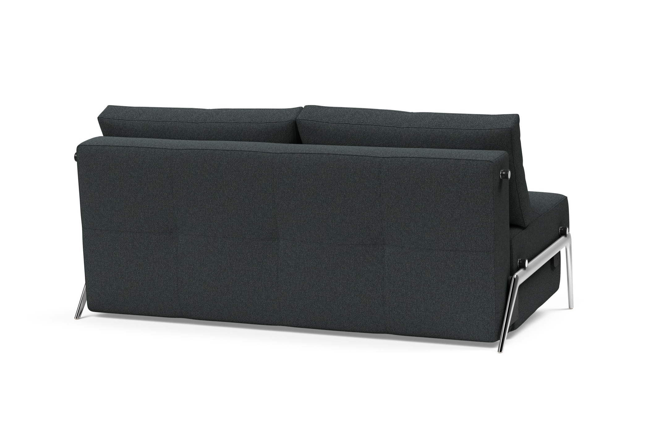 Cubed Deluxe Fabric Sofa Bed w/Aluminum Legs, Queen Size
