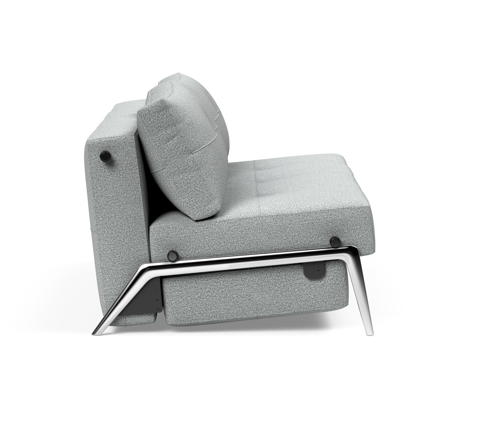Cubed Deluxe Fabric Sofa Bed w/Aluminum Legs, Queen Size