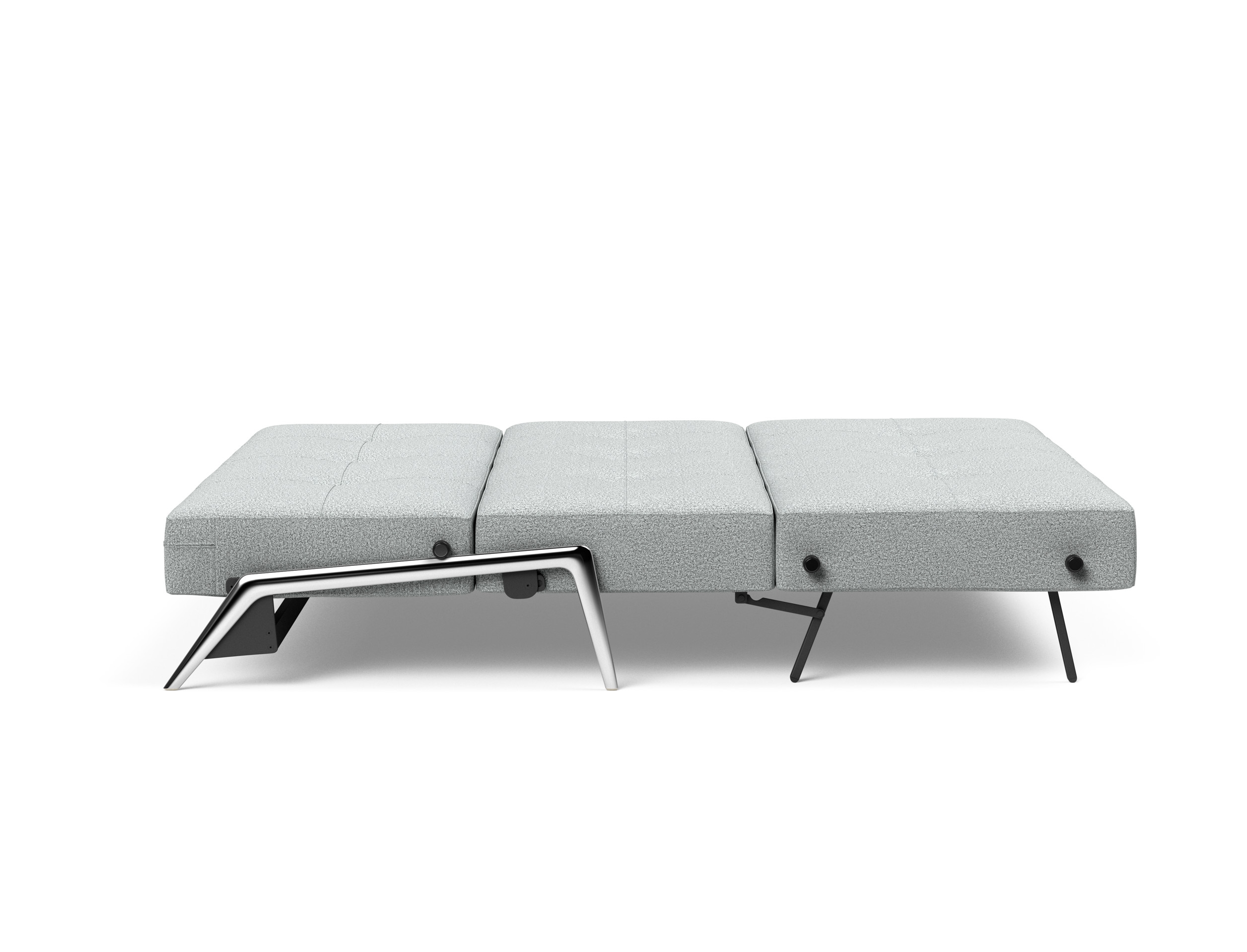 Cubed Deluxe Fabric Sofa Bed w/Aluminum Legs, Queen Size