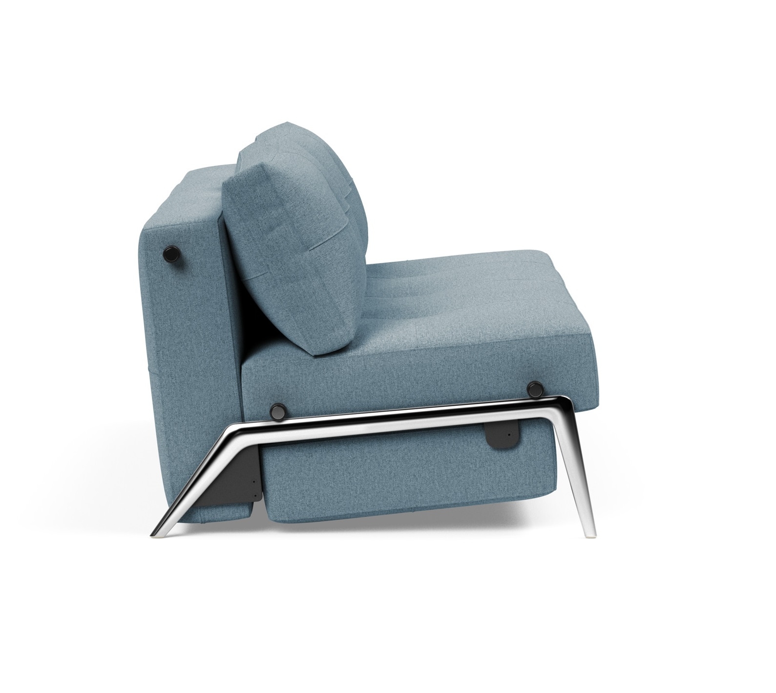Cubed Deluxe Fabric Sofa Bed w/Aluminum Legs, Queen Size