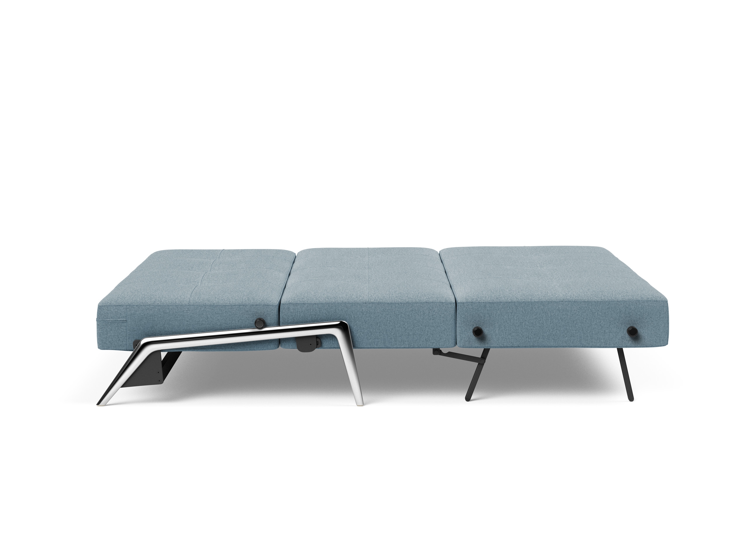 Cubed Deluxe Fabric Sofa Bed w/Aluminum Legs, Queen Size