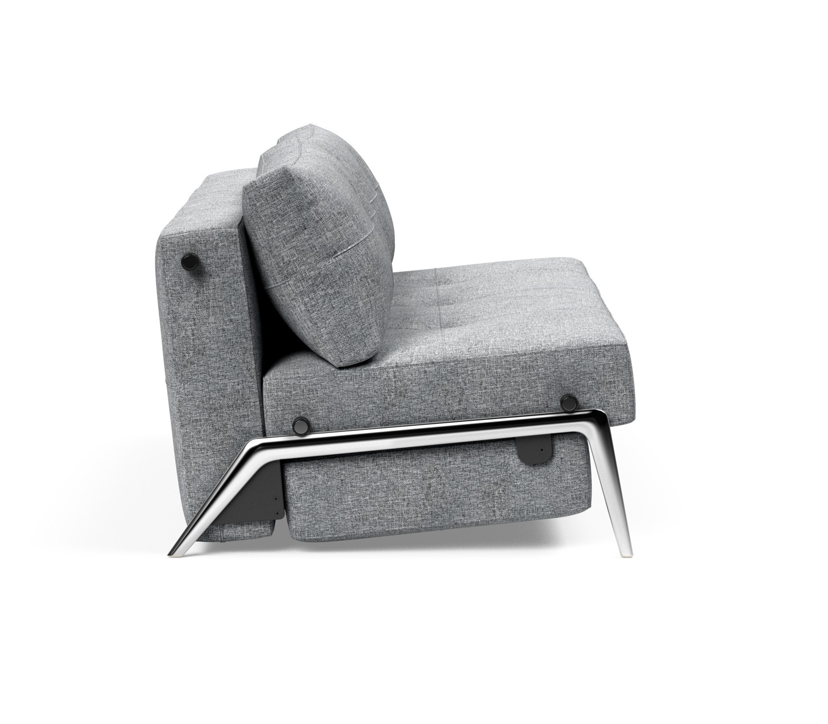 Cubed Deluxe Fabric Sofa Bed w/Aluminum Legs, Queen Size
