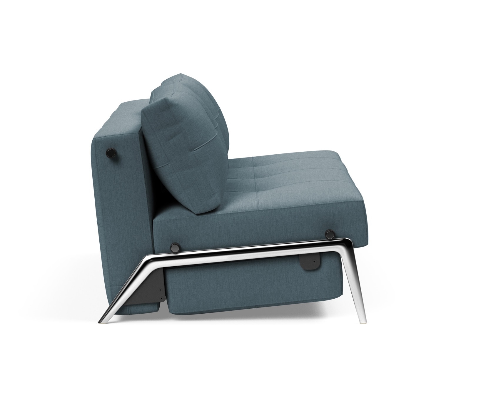Cubed Deluxe Fabric Sofa Bed w/Aluminum Legs, Queen Size