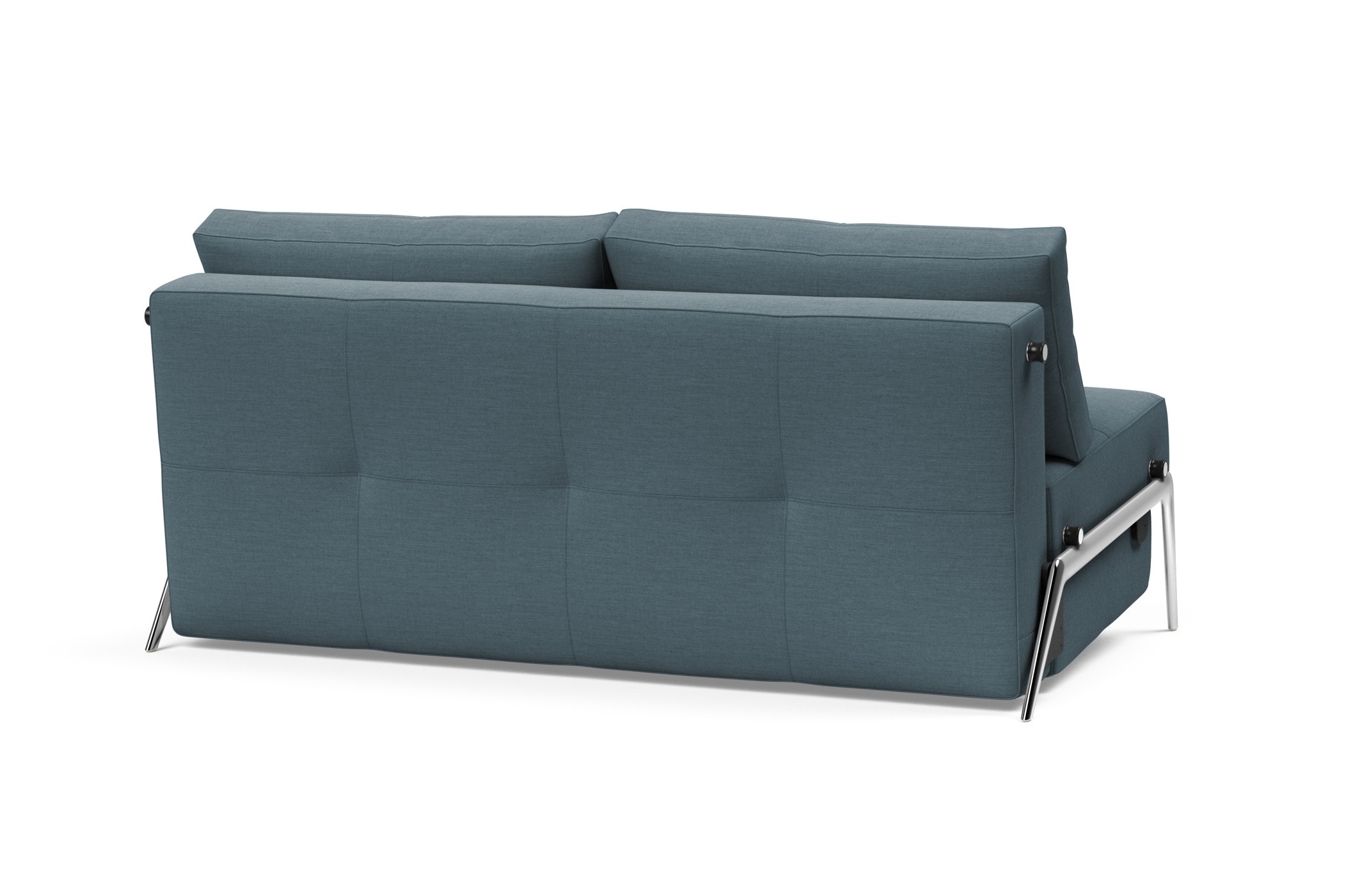 Cubed Deluxe Fabric Sofa Bed w/Aluminum Legs, Queen Size