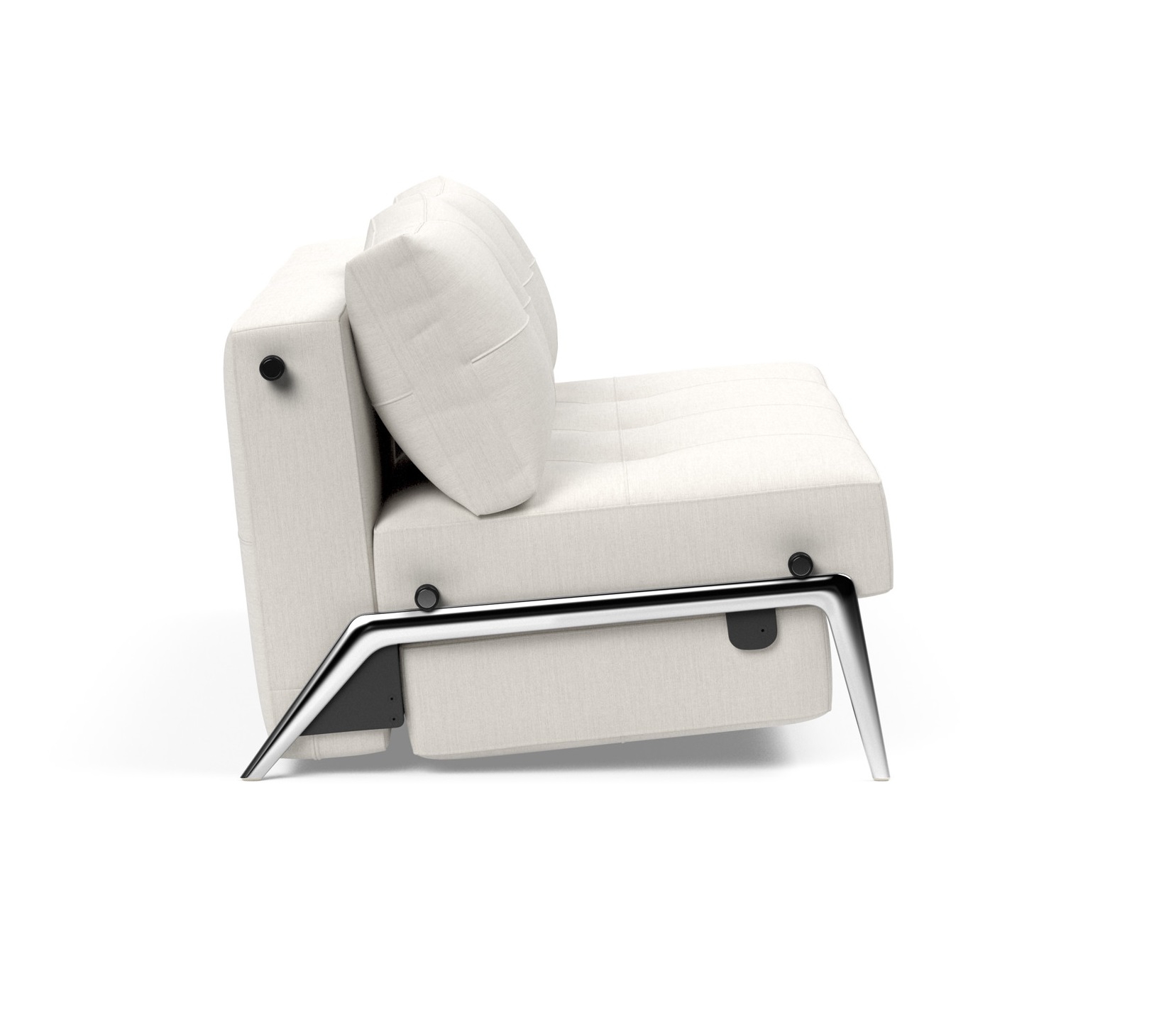 Cubed Deluxe Fabric Sofa Bed w/Aluminum Legs, Queen Size