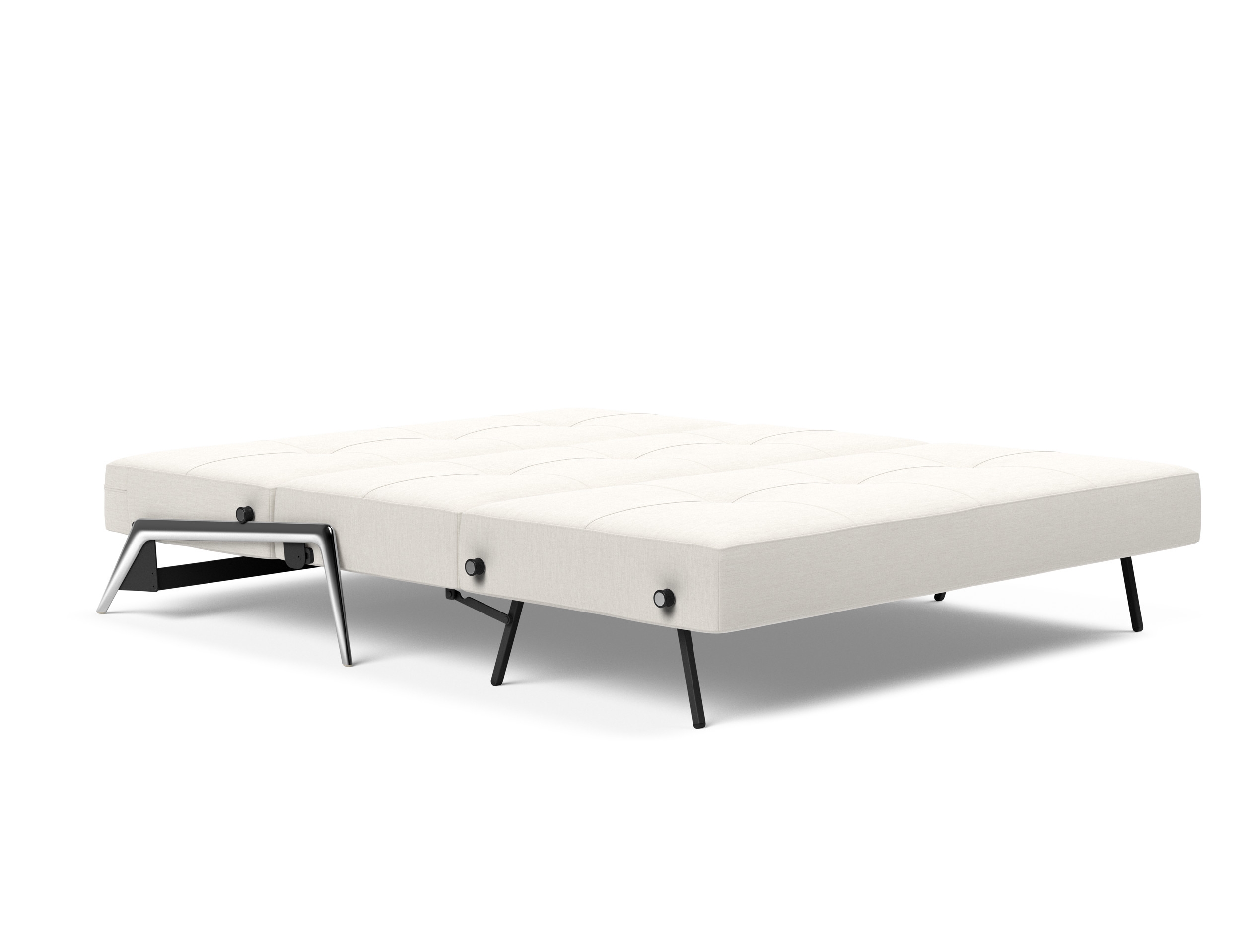 Cubed Deluxe Fabric Sofa Bed w/Aluminum Legs, Queen Size