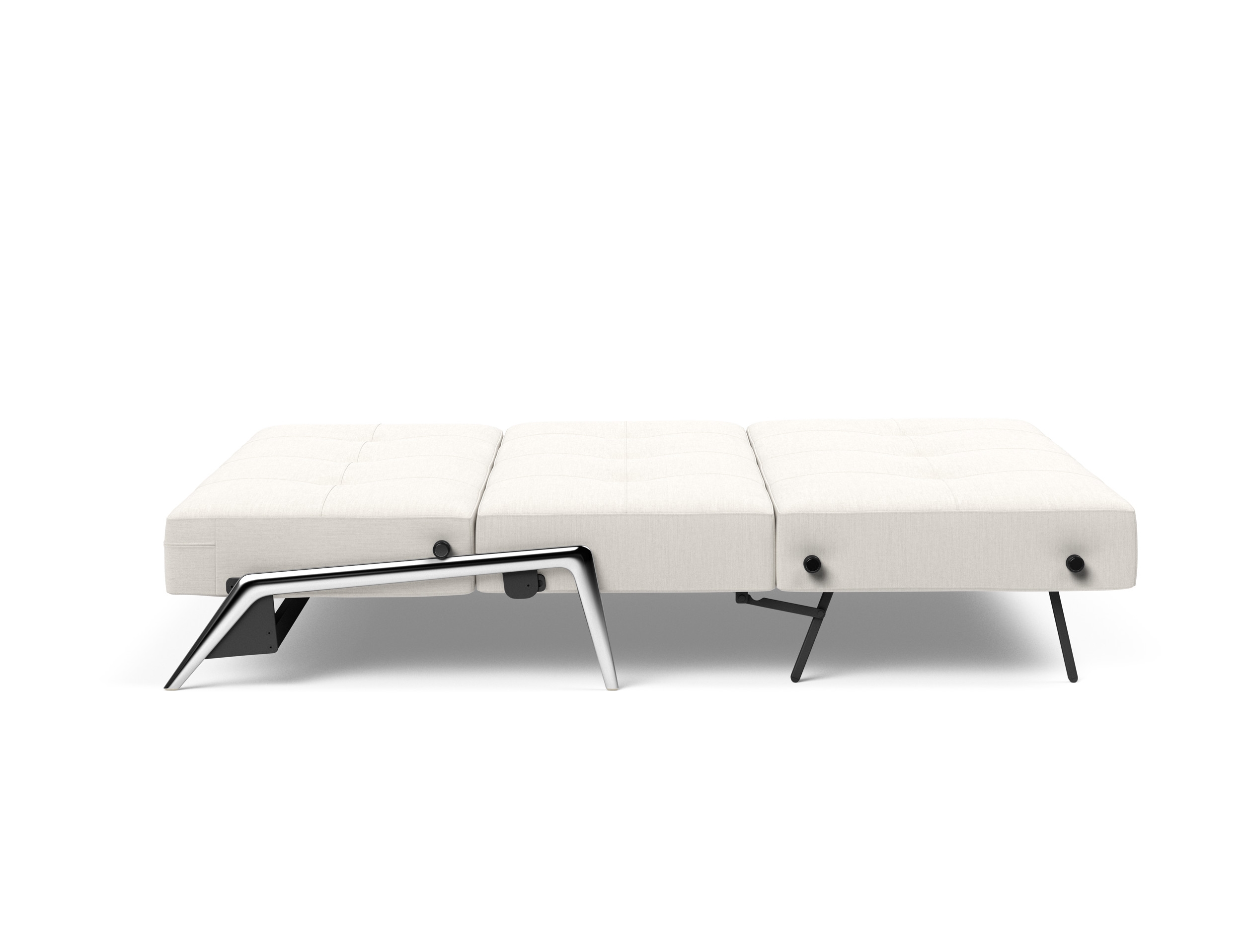 Cubed Deluxe Fabric Sofa Bed w/Aluminum Legs, Queen Size