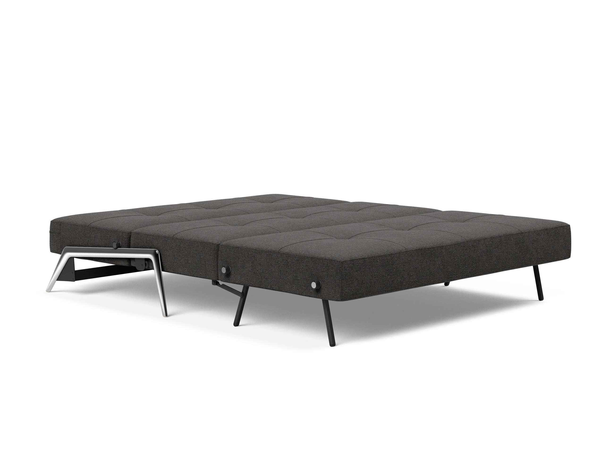 Cubed Deluxe Fabric Sofa Bed w/Aluminum Legs, Queen Size