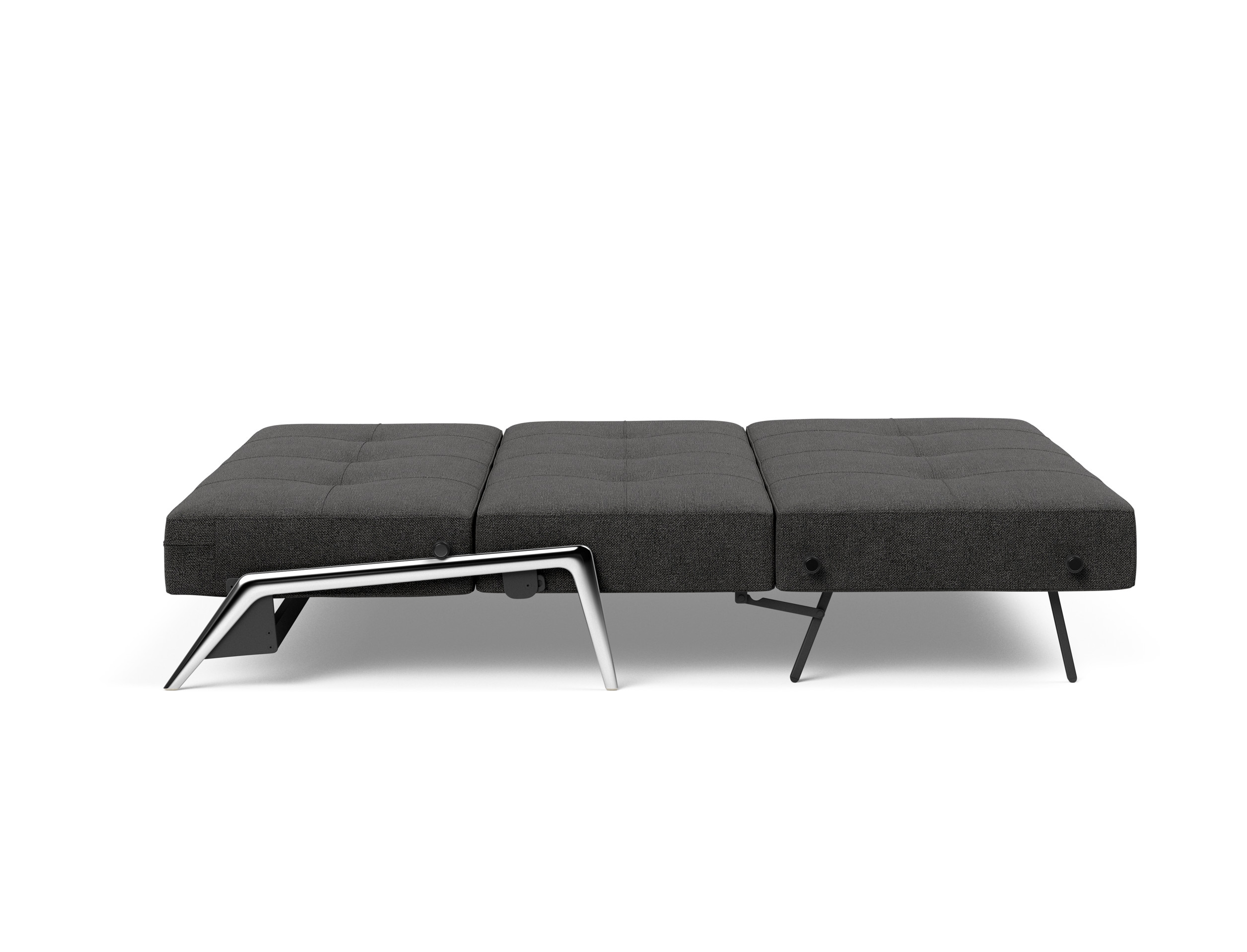 Cubed Deluxe Fabric Sofa Bed w/Aluminum Legs, Queen Size