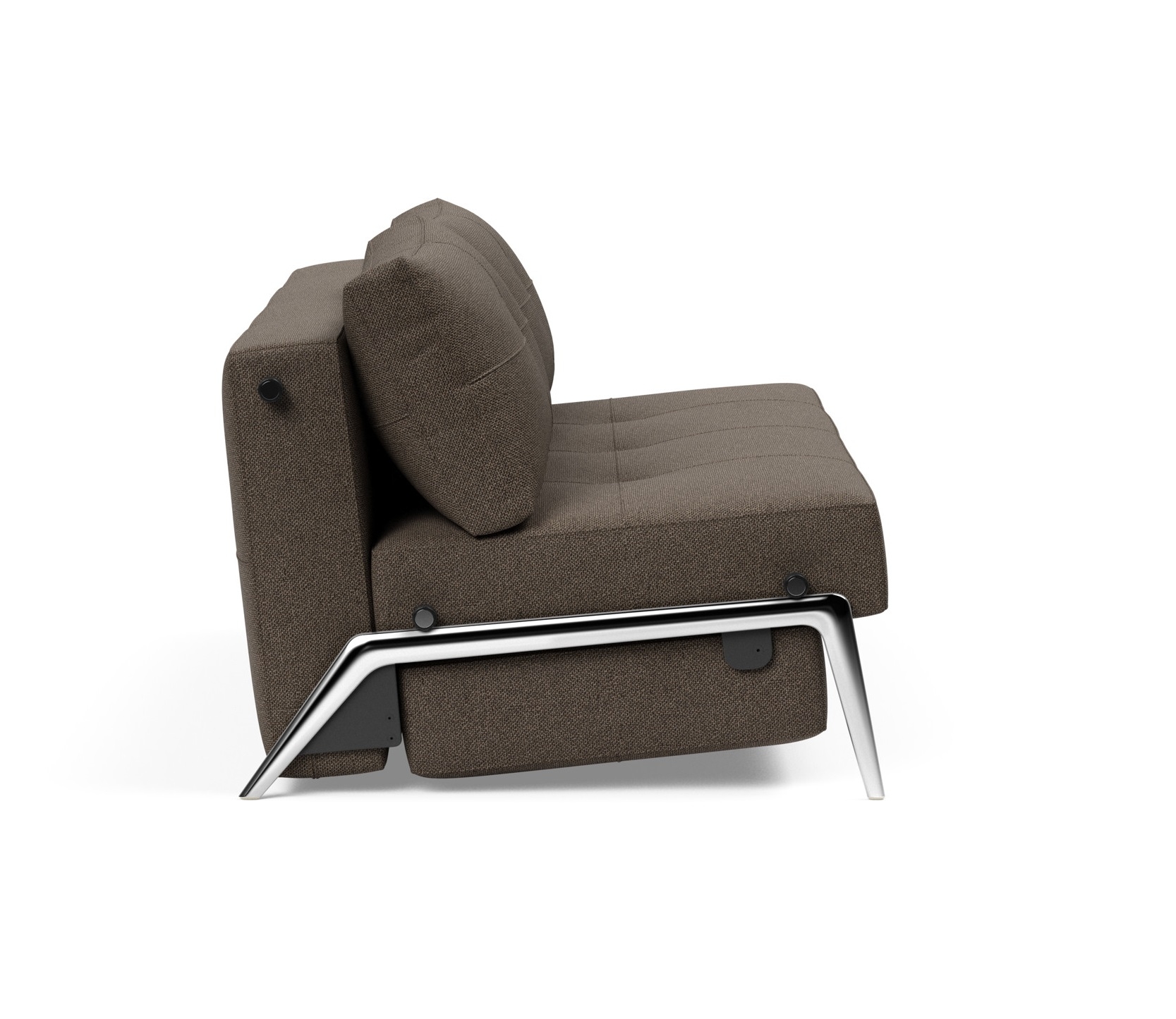 Cubed Deluxe Fabric Sofa Bed w/Aluminum Legs, Queen Size