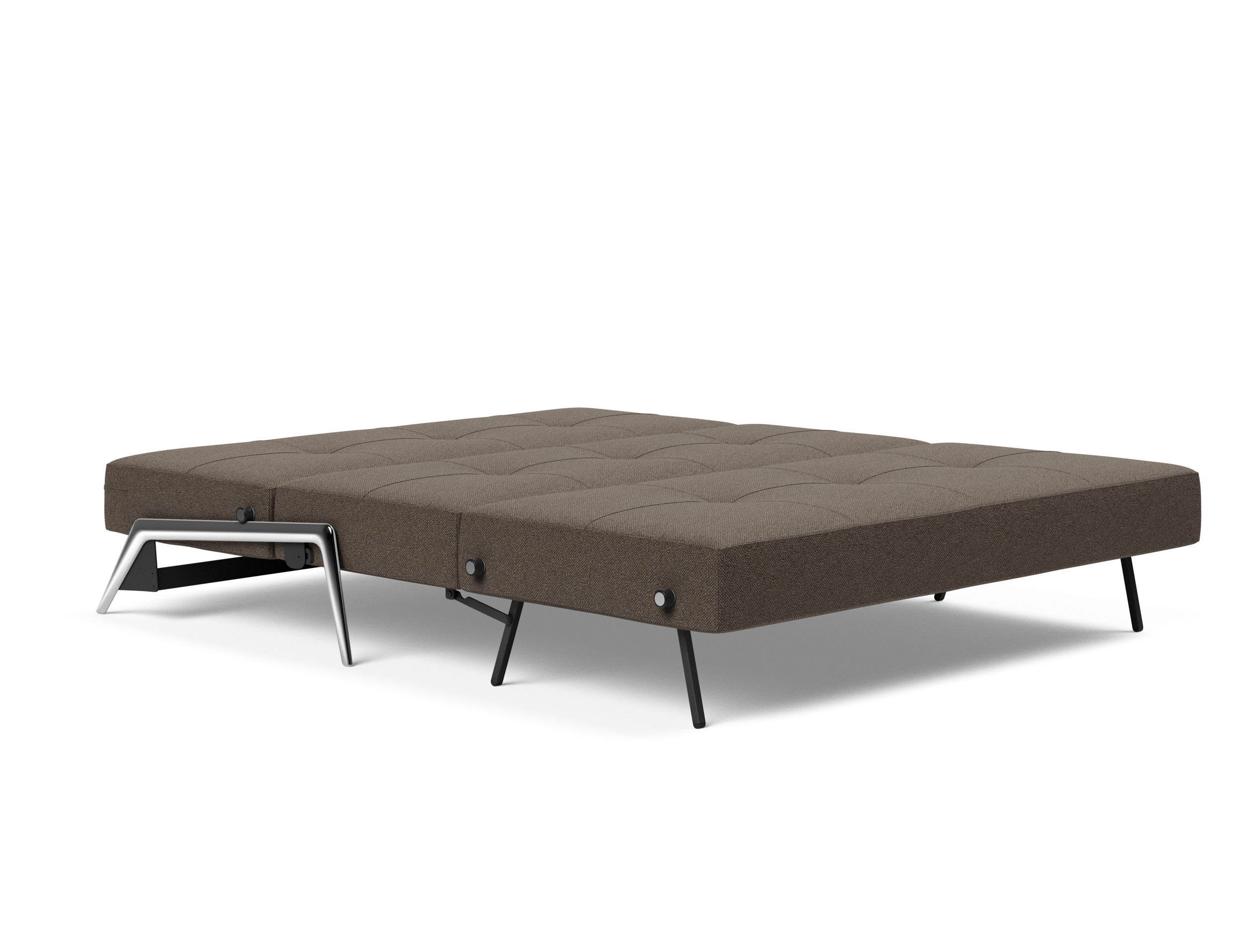 Cubed Deluxe Fabric Sofa Bed w/Aluminum Legs, Queen Size