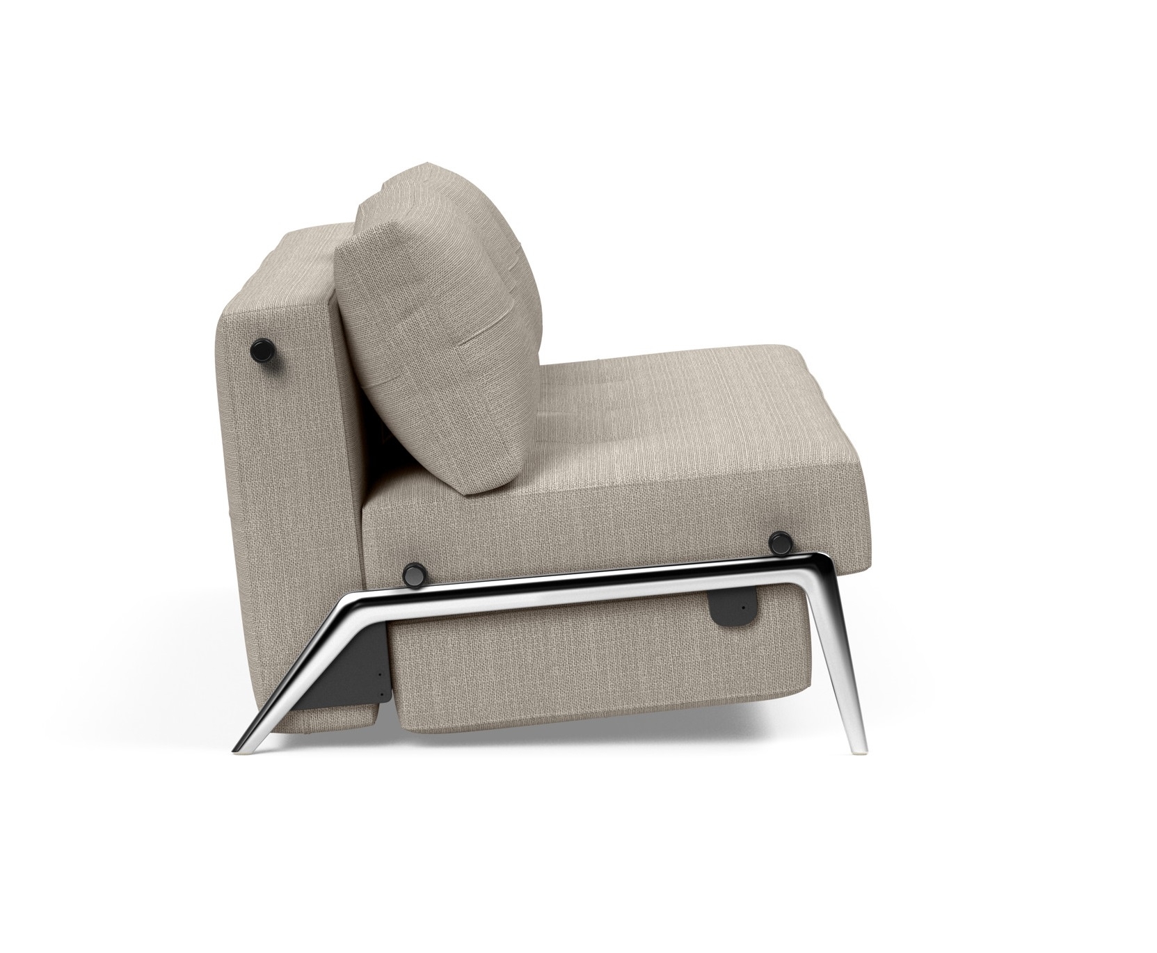 Cubed Deluxe Fabric Sofa Bed w/Aluminum Legs, Queen Size