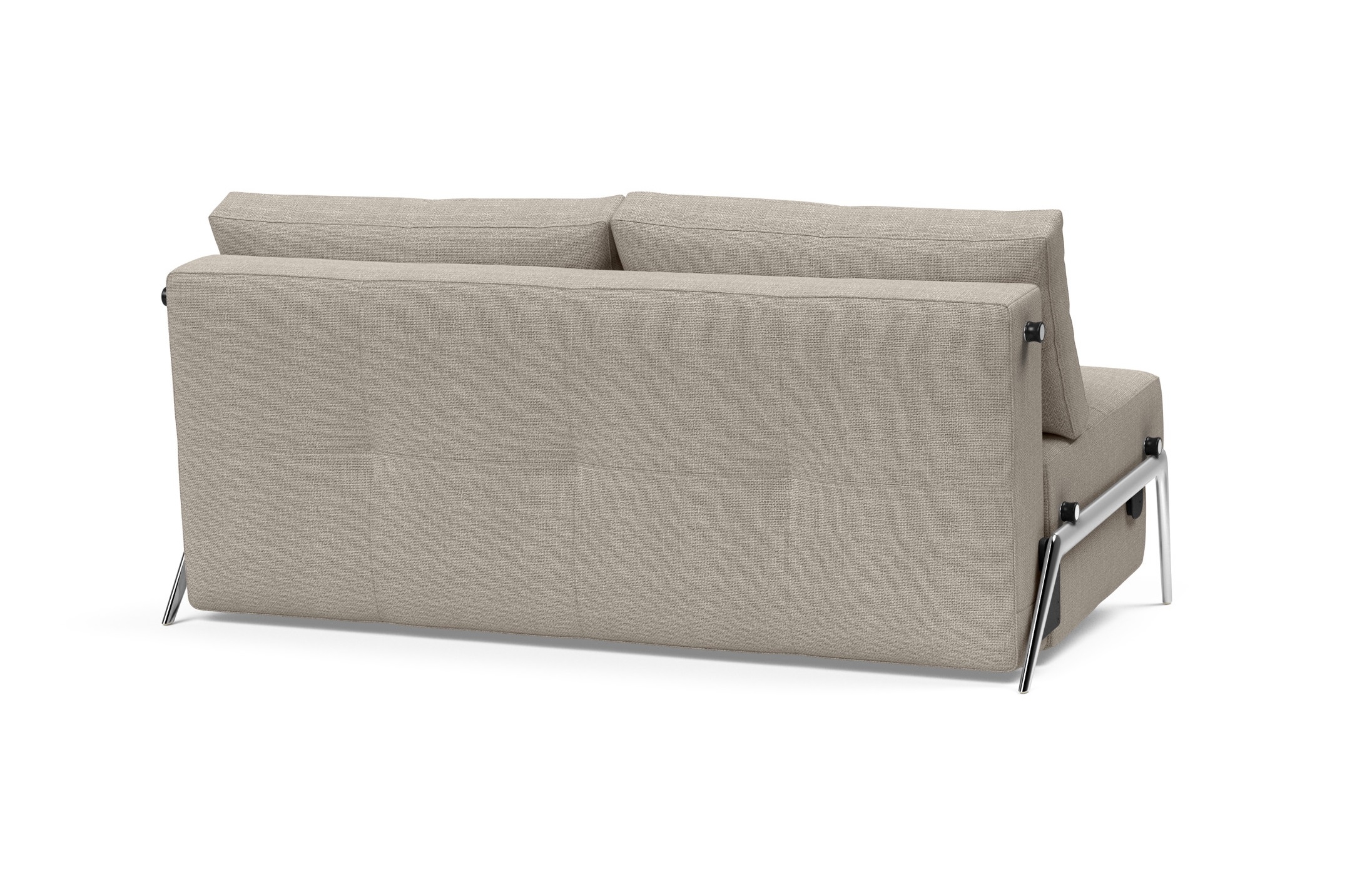 Cubed Deluxe Fabric Sofa Bed w/Aluminum Legs, Queen Size