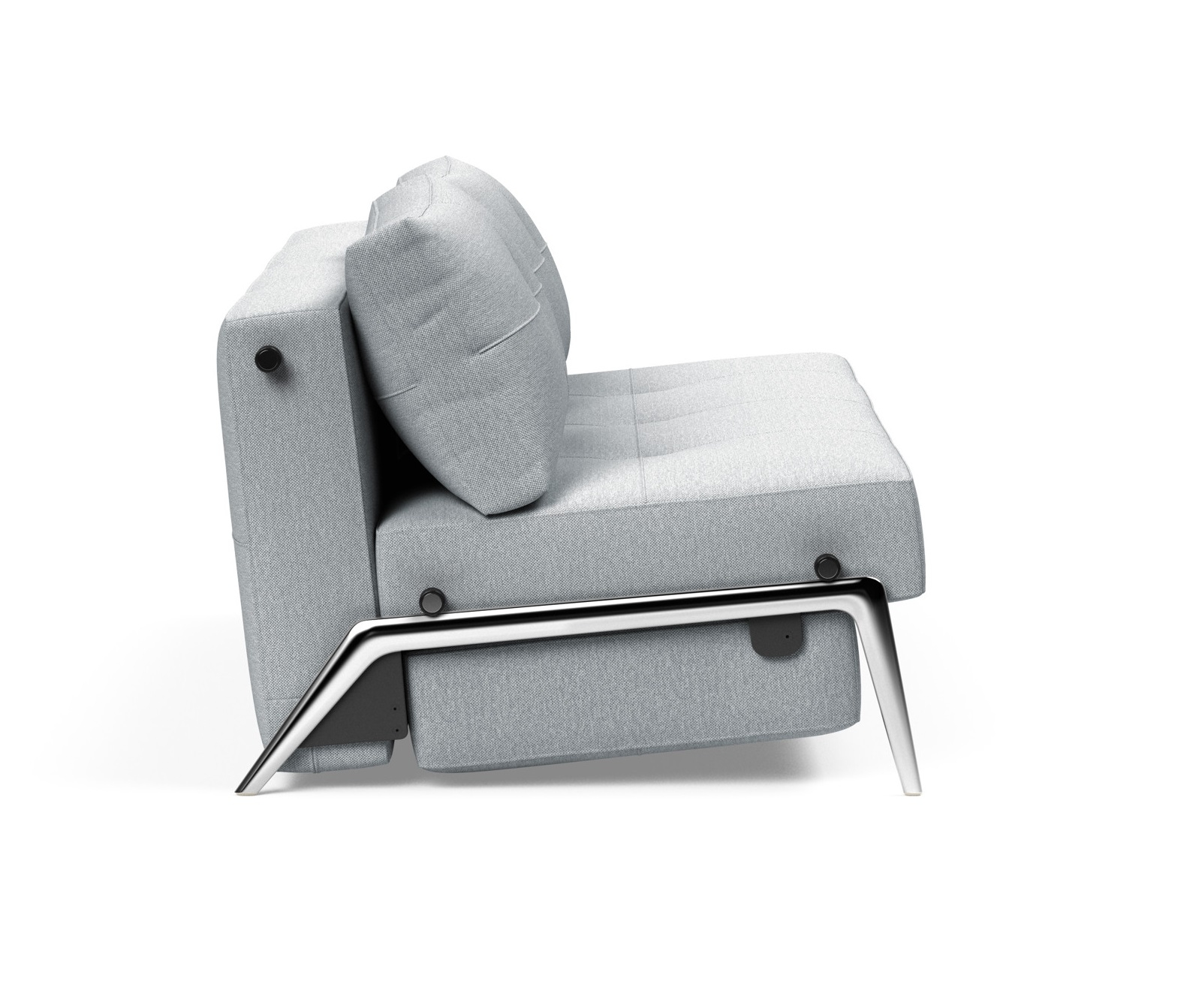 Cubed Deluxe Fabric Sofa Bed w/Aluminum Legs, Queen Size