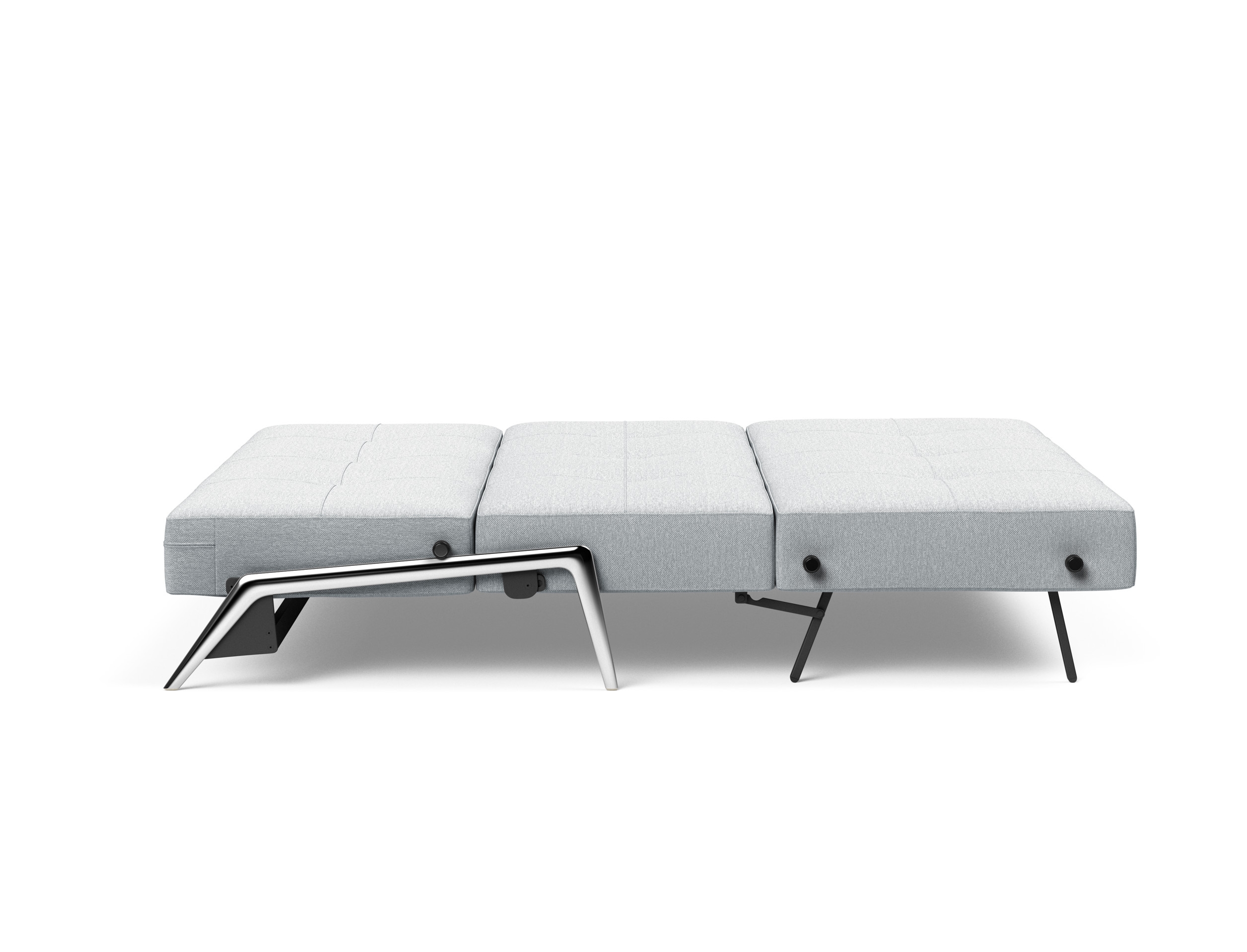 Cubed Deluxe Fabric Sofa Bed w/Aluminum Legs, Queen Size