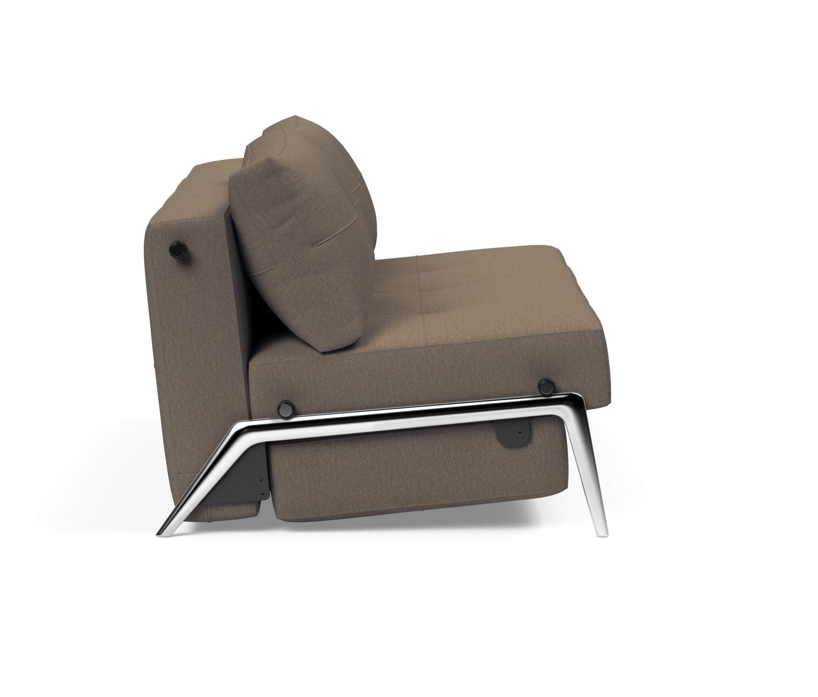 Cubed Deluxe Fabric Sofa Bed w/Aluminum Legs, Queen Size