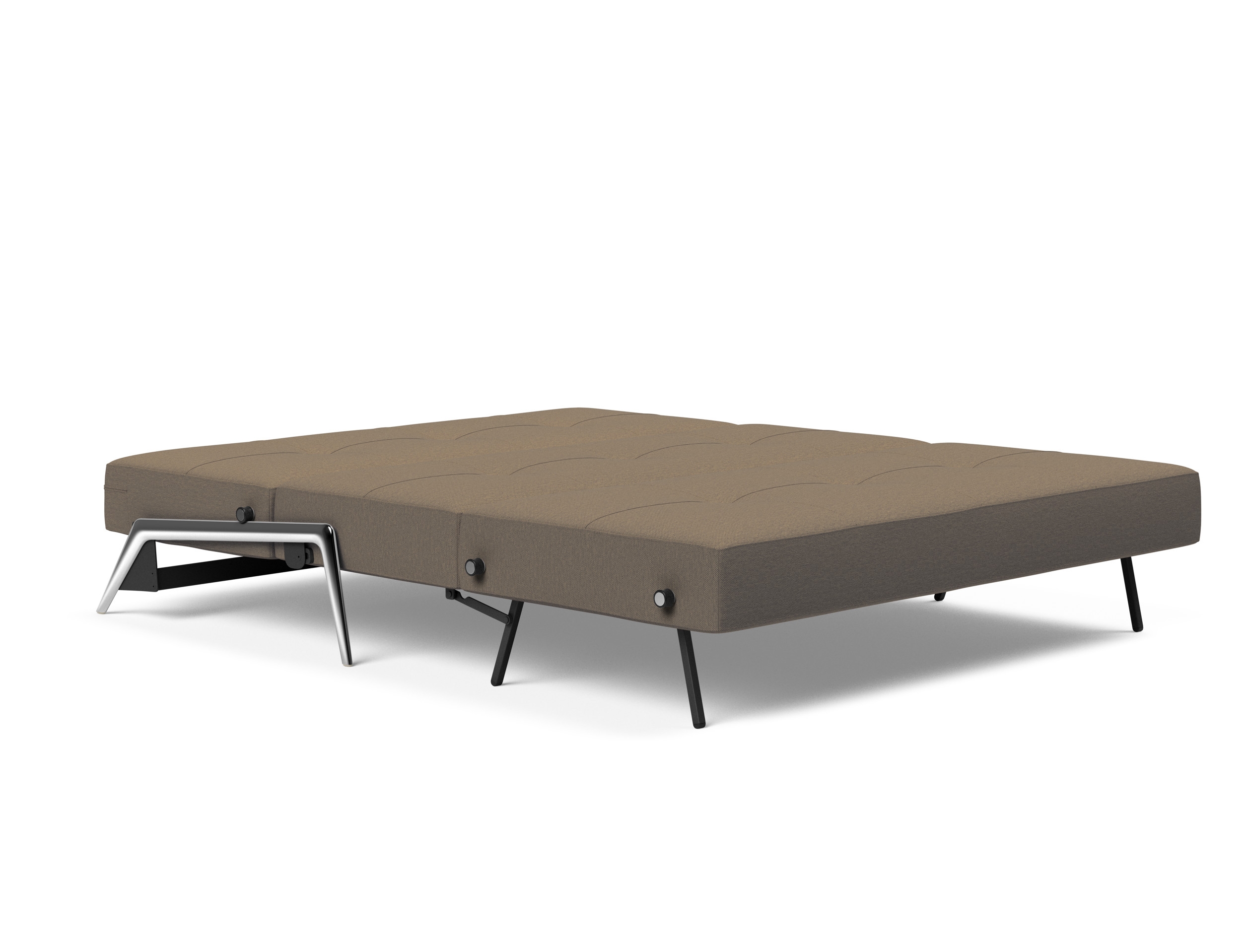 Cubed Deluxe Fabric Sofa Bed w/Aluminum Legs, Queen Size