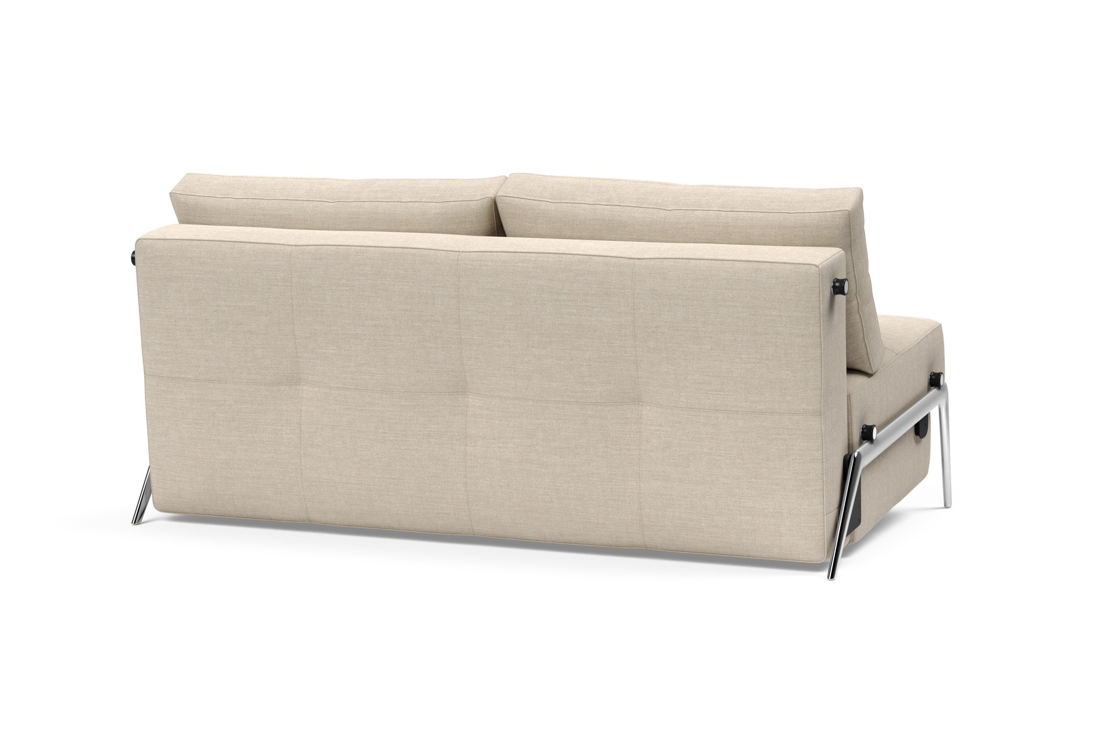 Cubed Deluxe Fabric Sofa Bed w/Aluminum Legs, Queen Size