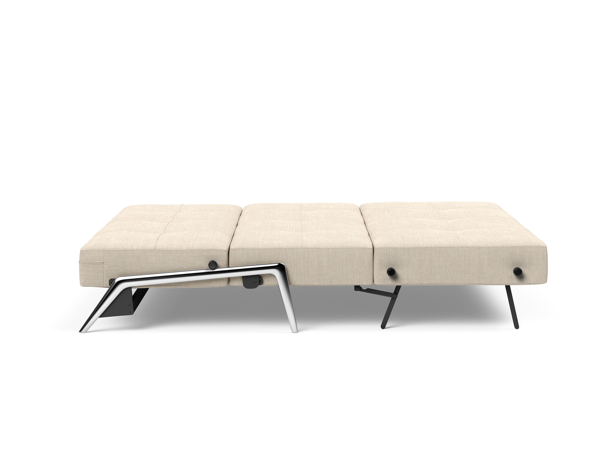 Cubed Deluxe Fabric Sofa Bed w/Aluminum Legs, Queen Size