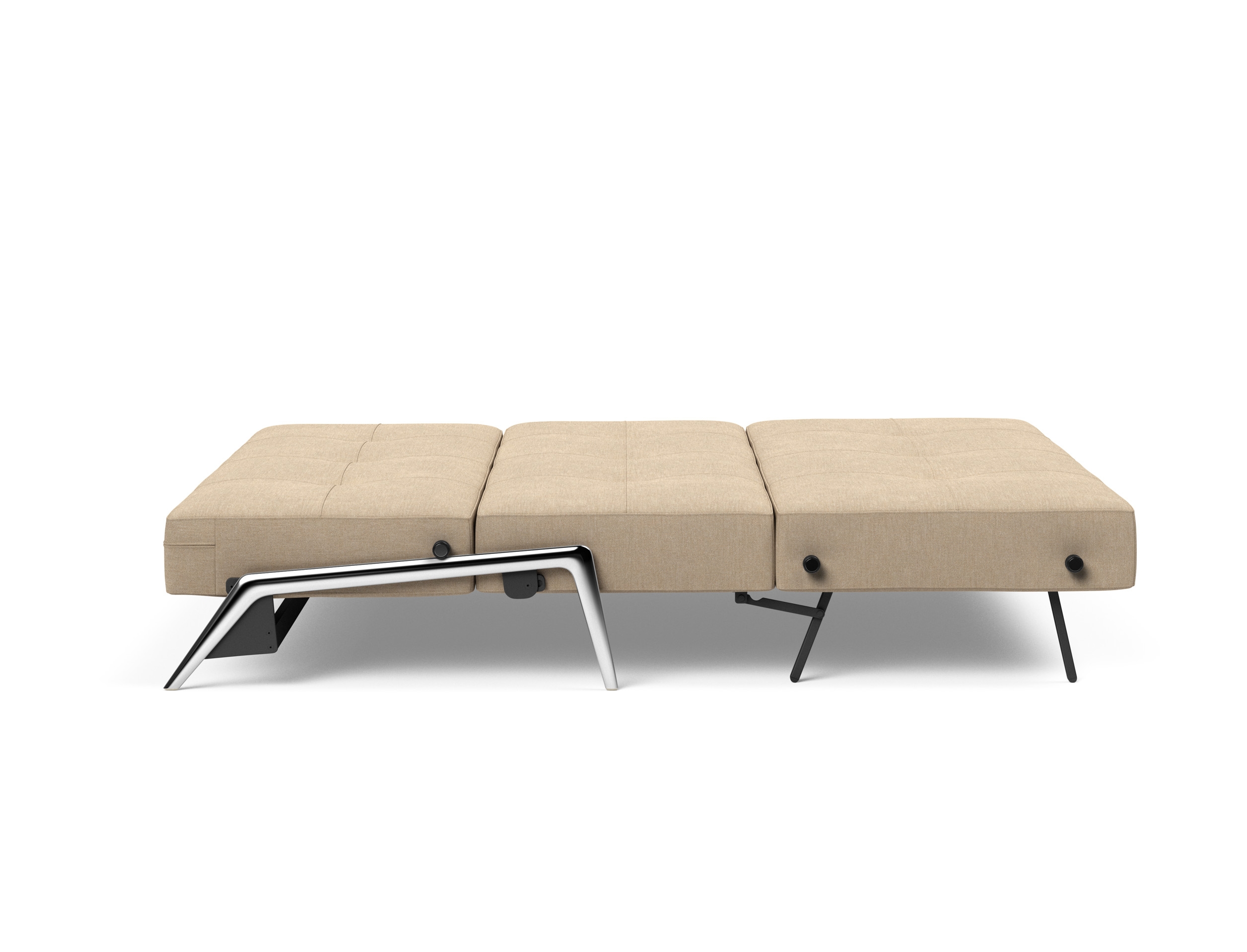 Cubed Deluxe Fabric Sofa Bed w/Aluminum Legs, Queen Size