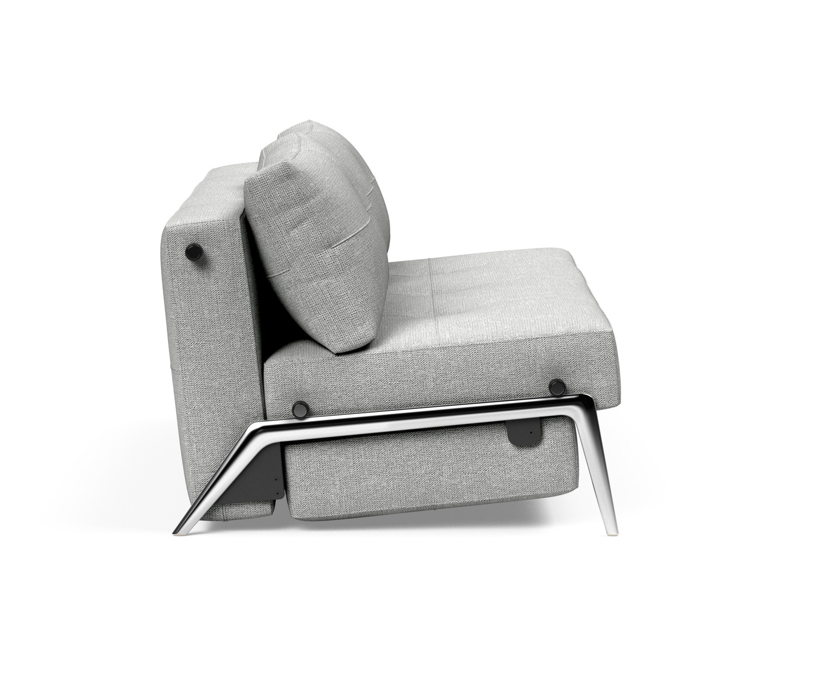Cubed Deluxe Fabric Sofa Bed w/Aluminum Legs, Queen Size