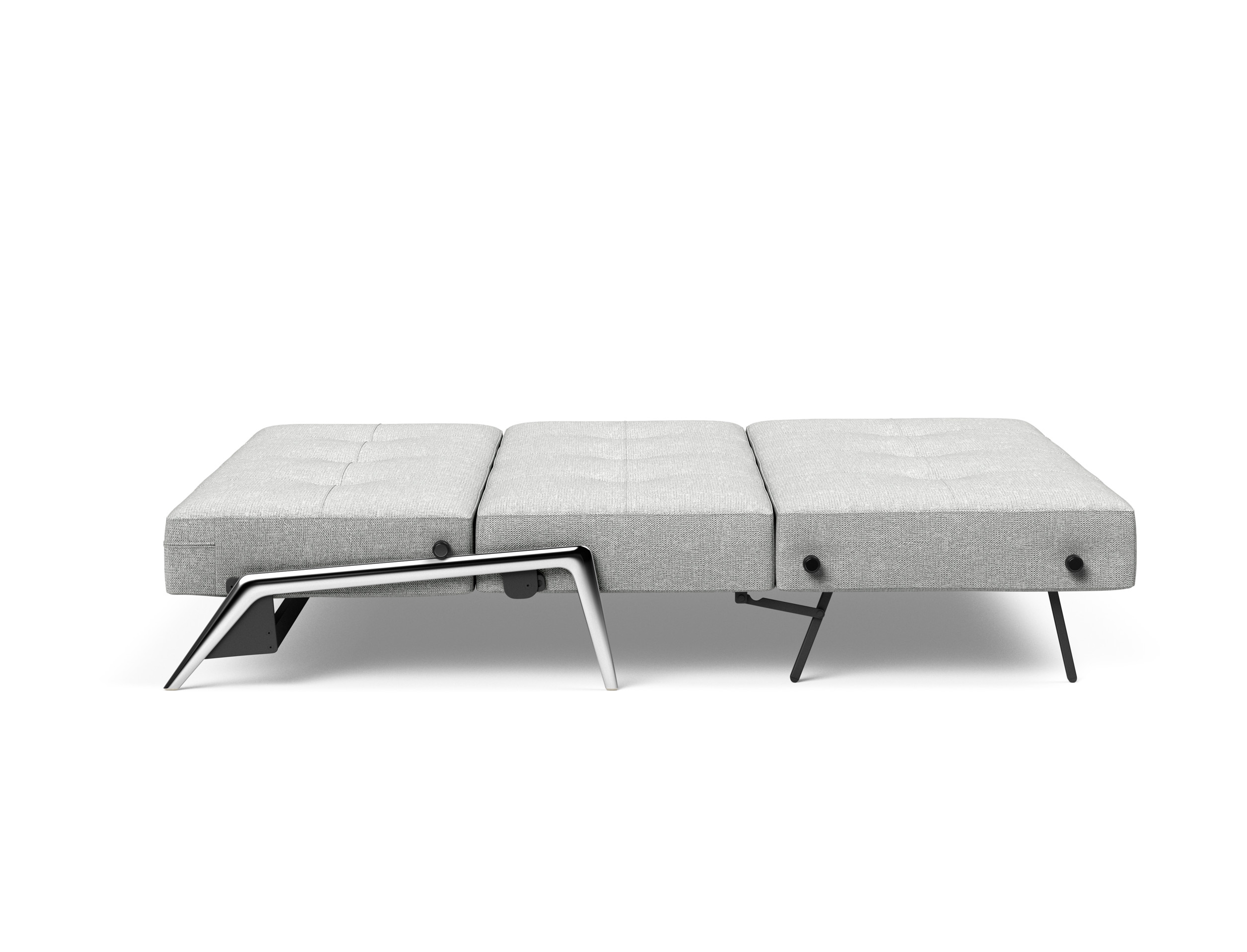 Cubed Deluxe Fabric Sofa Bed w/Aluminum Legs, Queen Size