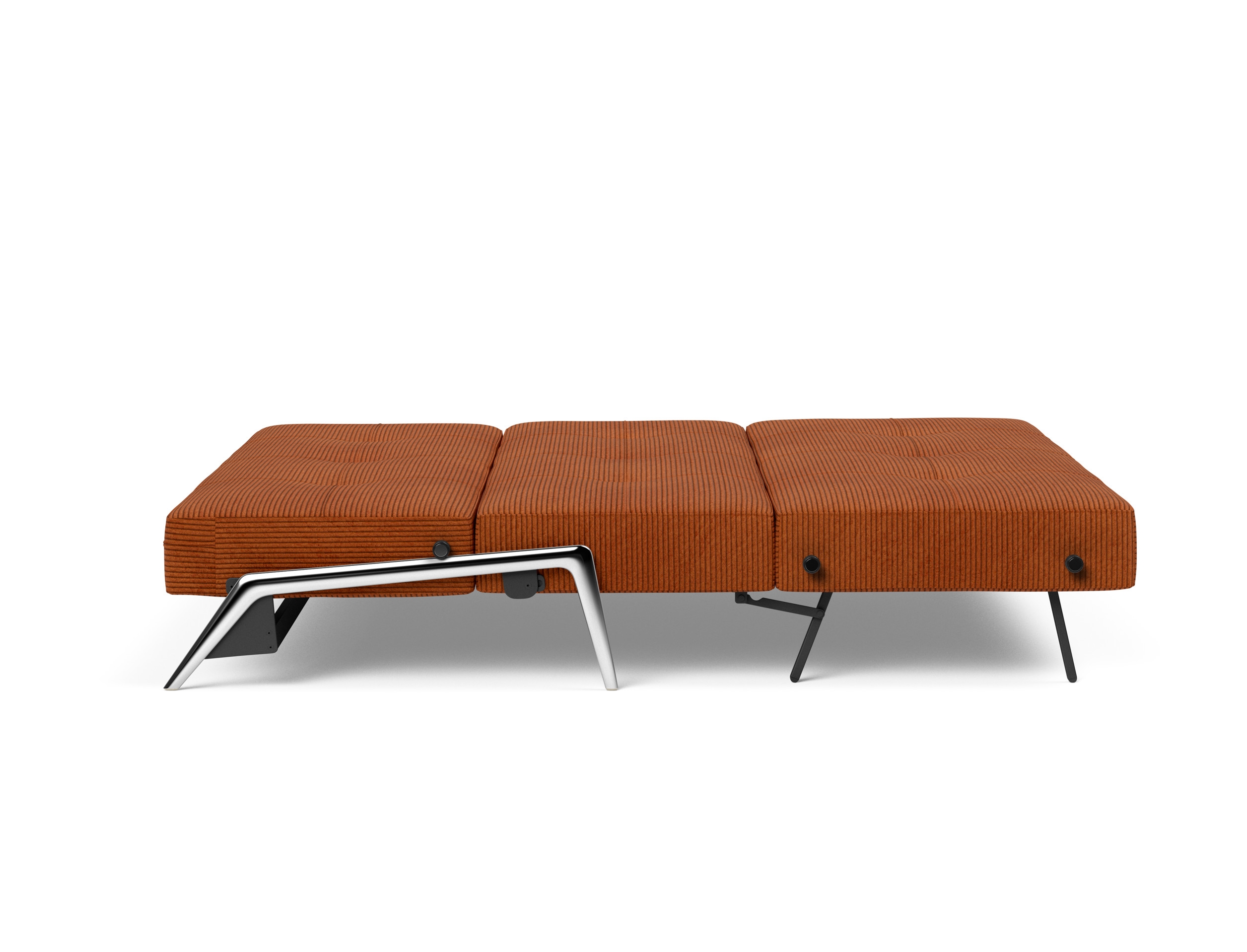 Cubed Deluxe Fabric Sofa Bed w/Aluminum Legs, Queen Size