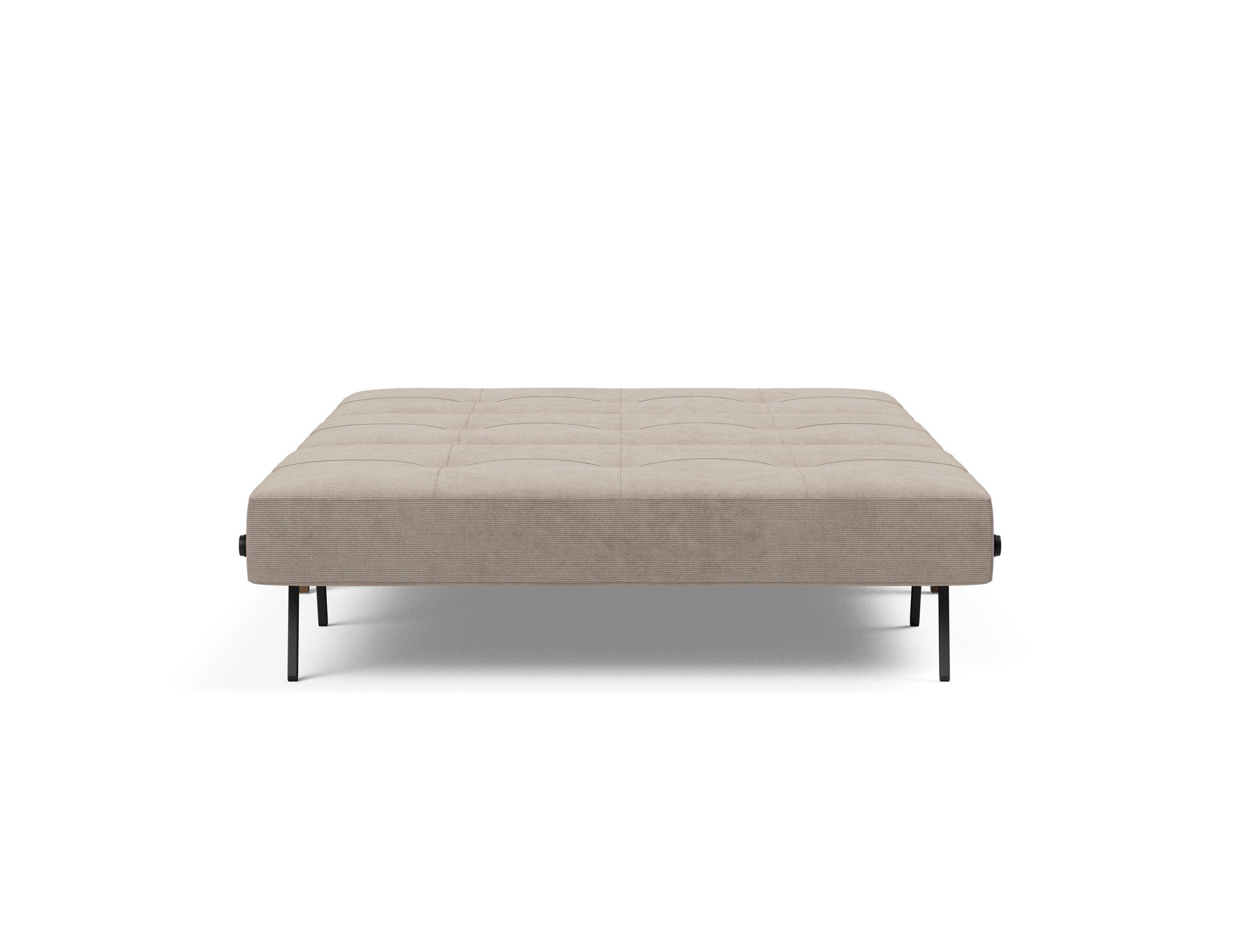 Cubed Deluxe Fabric Sofa Bed w/Dark Wood Legs, Queen Size