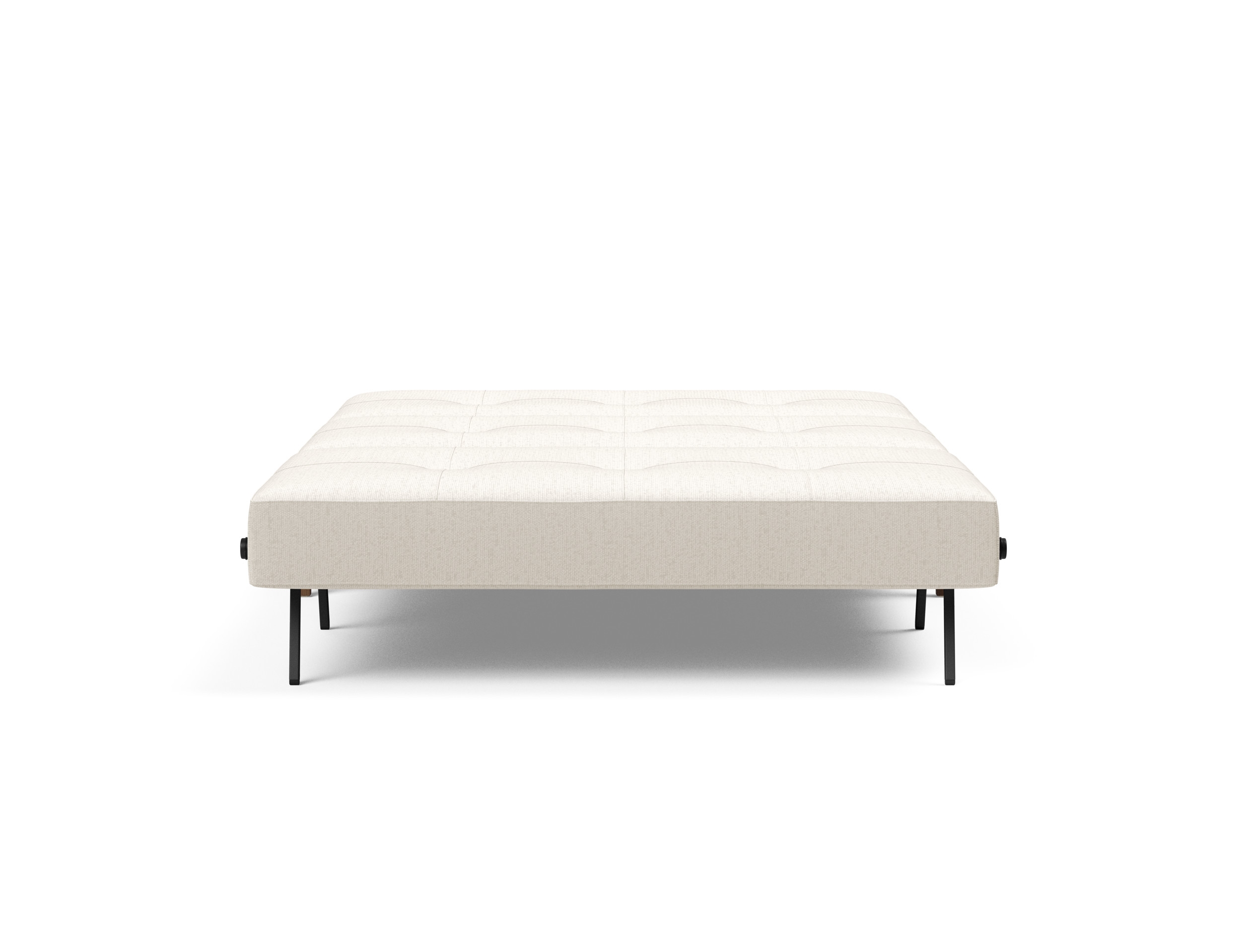 Cubed Deluxe Fabric Sofa Bed w/Dark Wood Legs, Queen Size