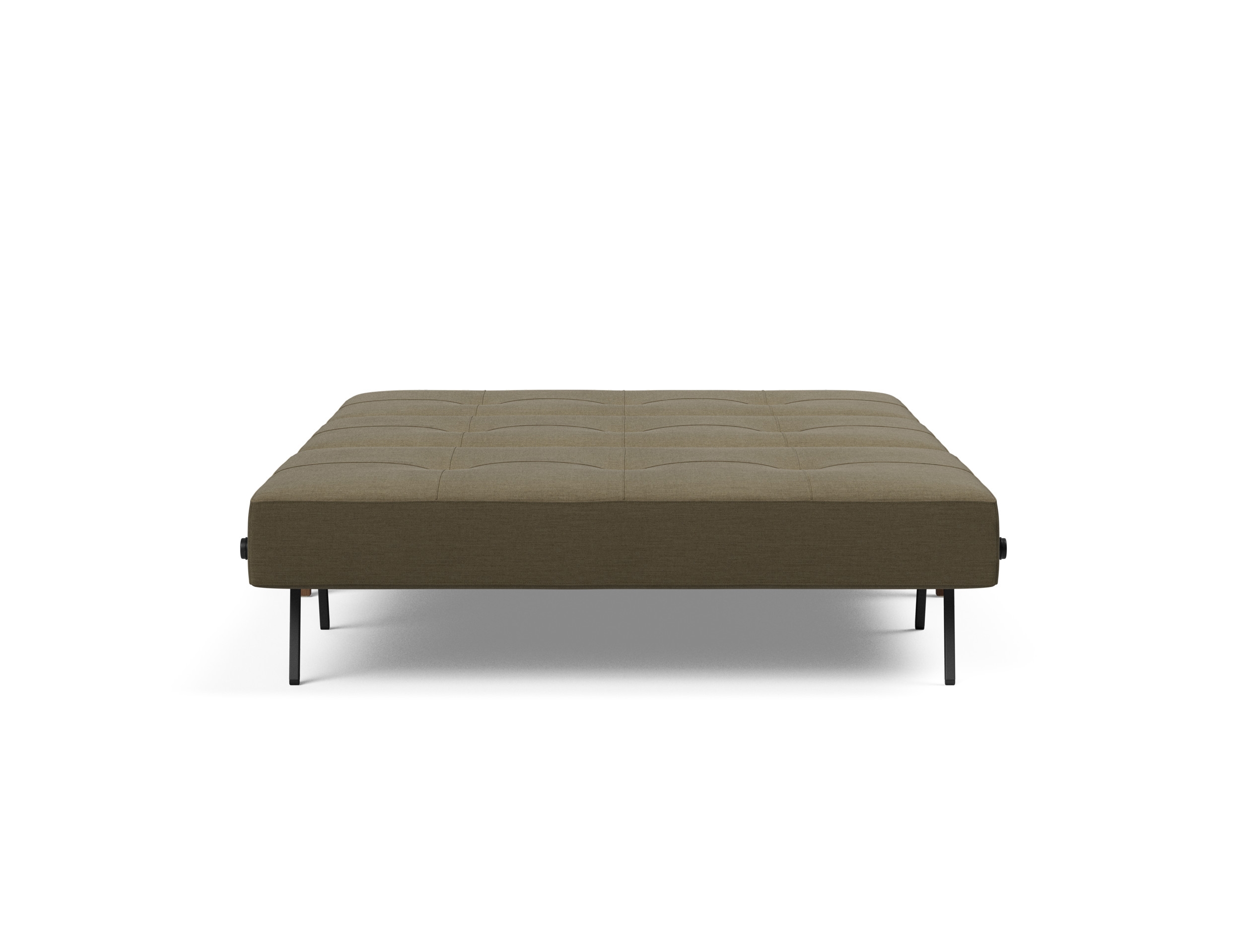 Cubed Deluxe Fabric Sofa Bed w/Dark Wood Legs, Queen Size