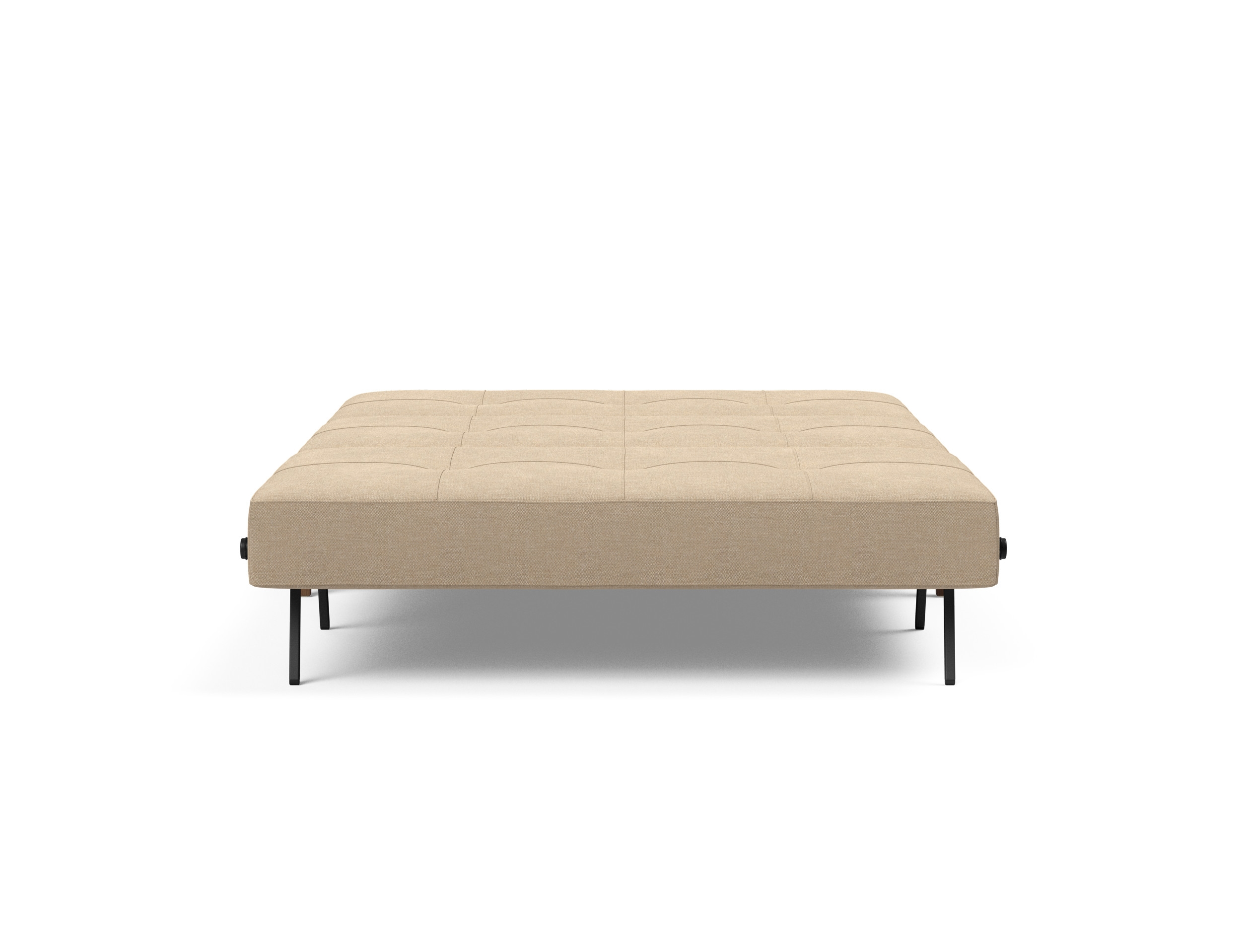 Cubed Deluxe Fabric Sofa Bed w/Dark Wood Legs, Queen Size
