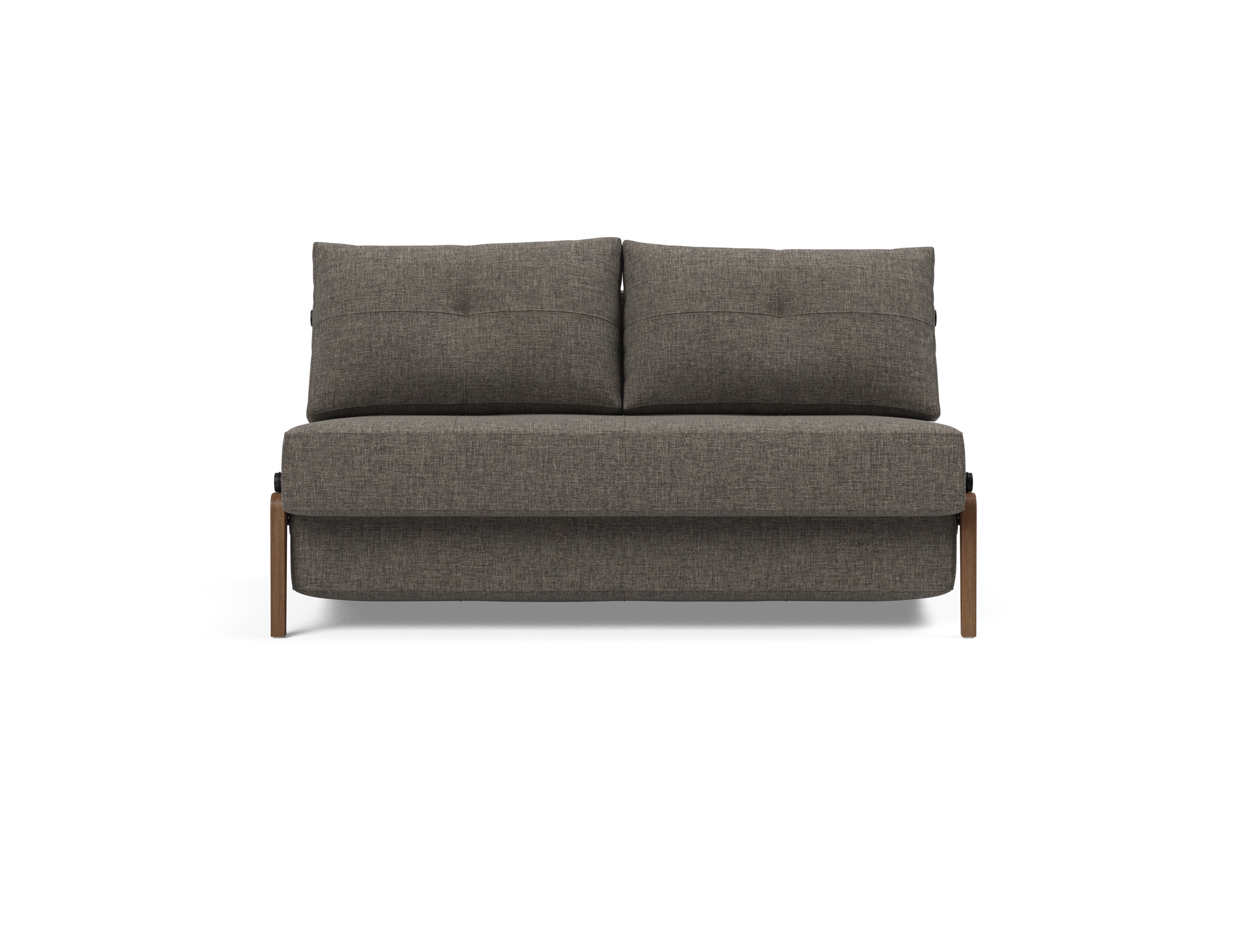 Cubed Deluxe Fabric Sofa Bed w/Dark Wood Legs, Full Size